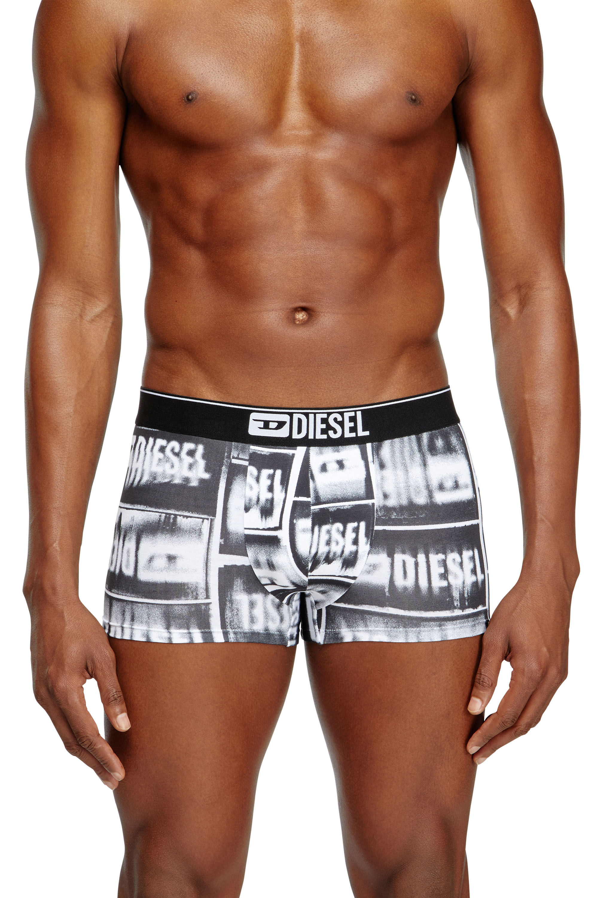 Diesel - DAMIEN-D-BOX-3PACK, Male's 3-pack boxer briefs in stretch cotton in ホワイト/ブラック - 2