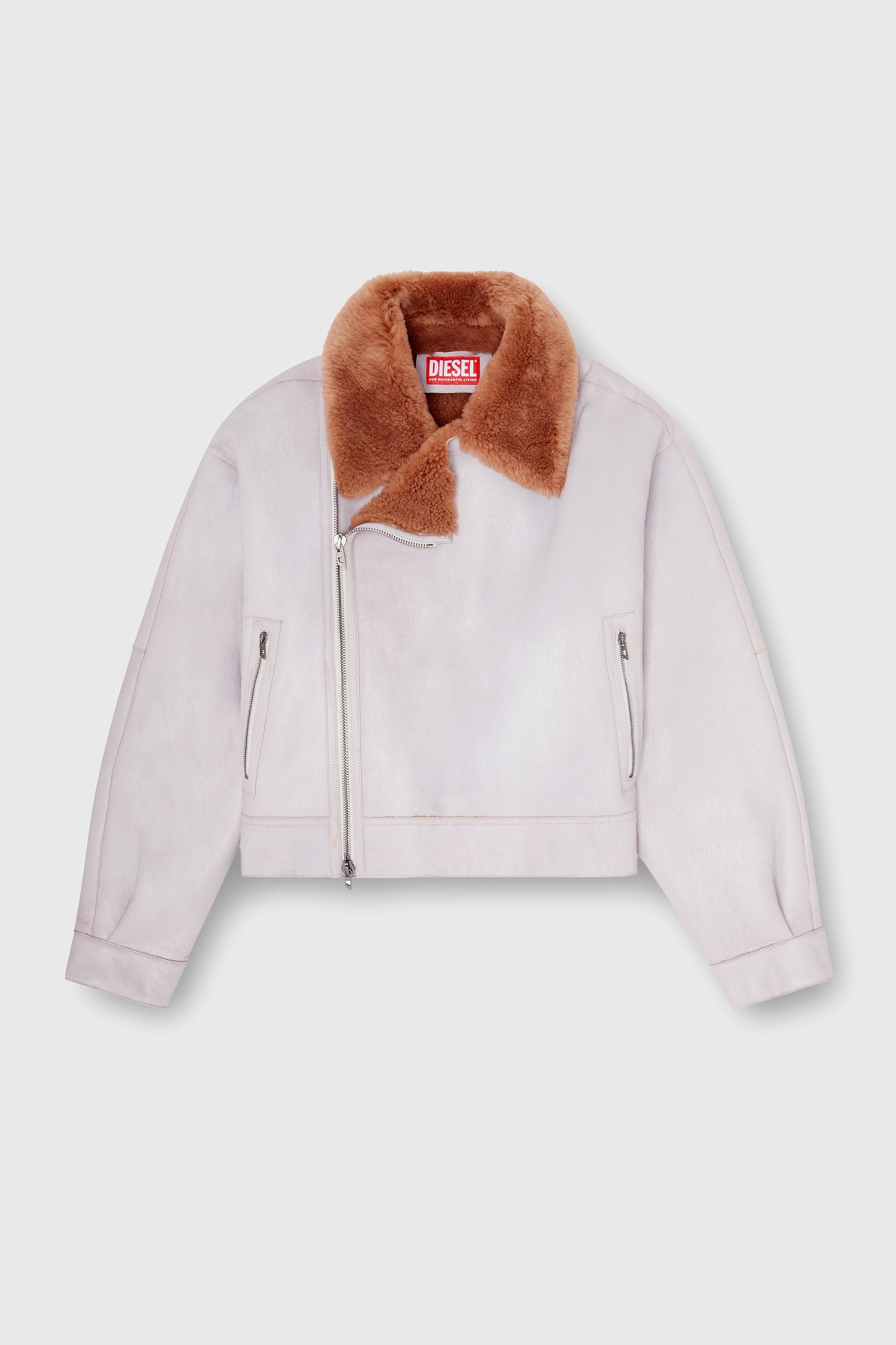 Diesel - L-MONT, Male's Shearling leather jacket in null - 2