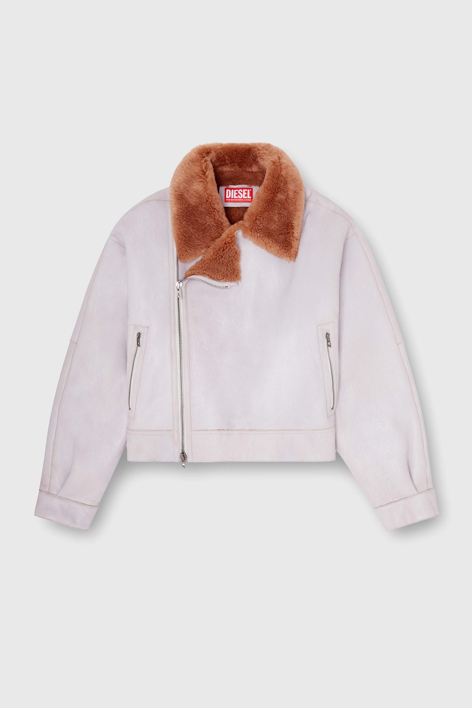 Diesel - L-MONT, Male's Shearling leather jacket in null - 2