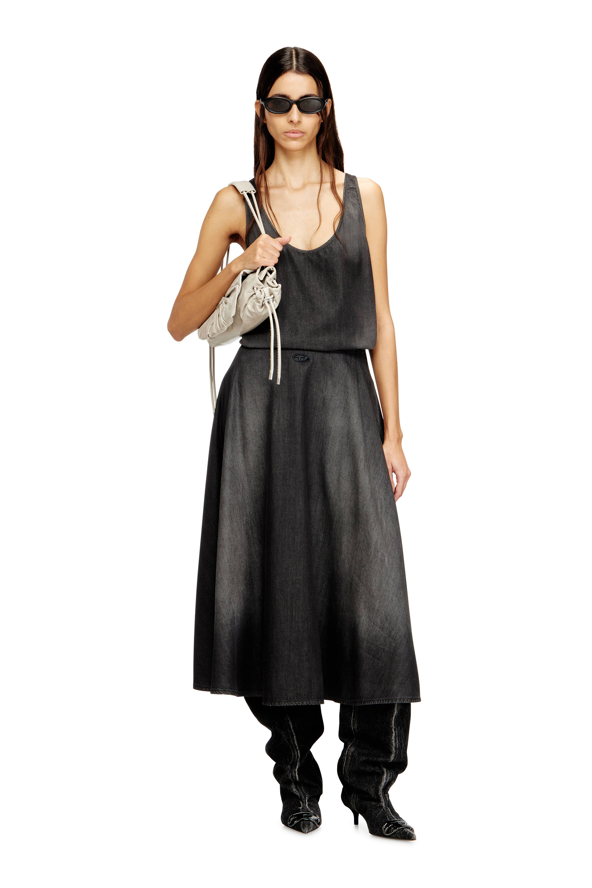 Diesel - DE-ANNIE-S3, Female's デニムスカート in ブラック - 1