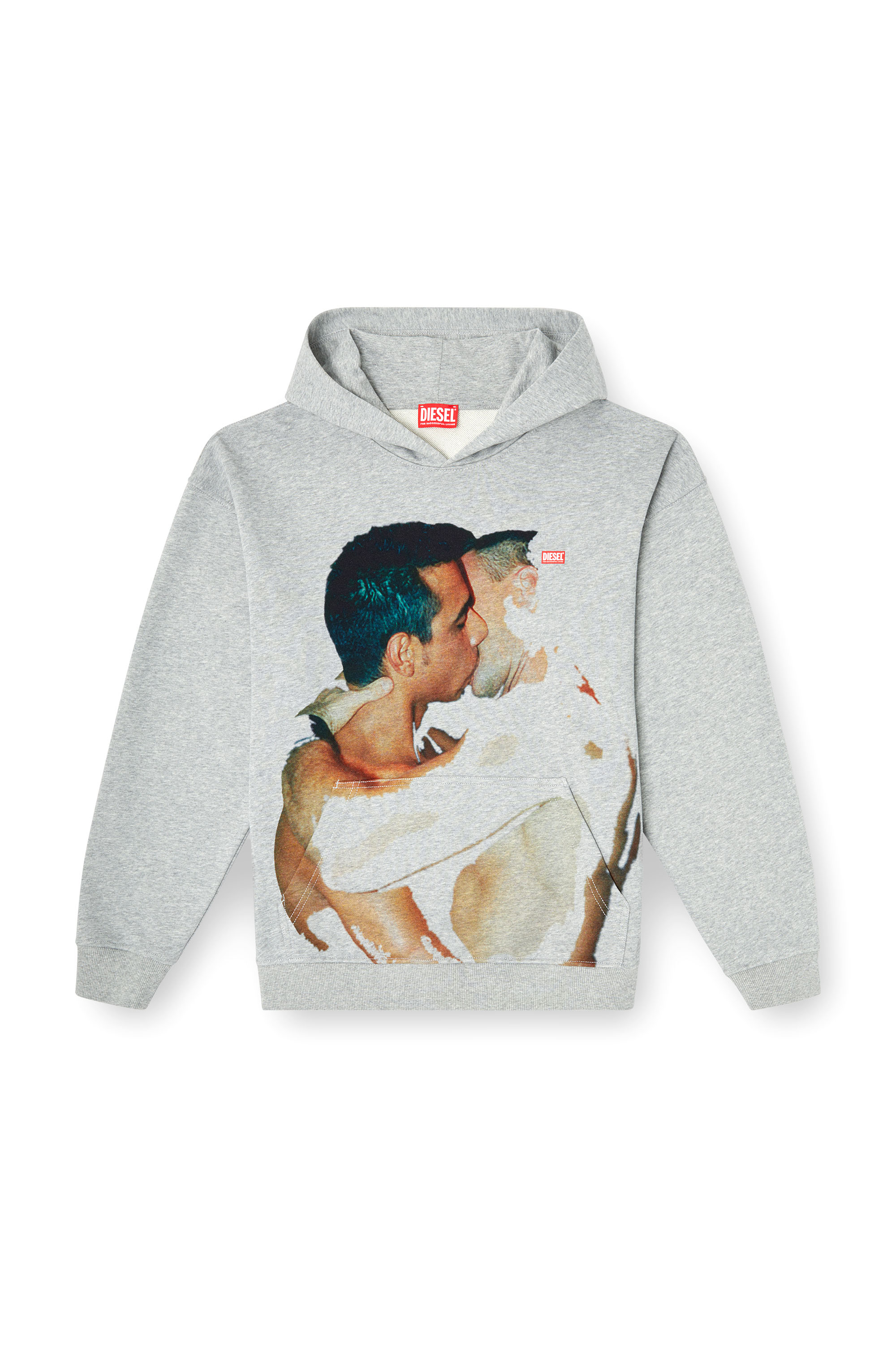 Diesel - PR-S-BOXT-HOOD-TOM25, Unisex's Hoodie with graphic print in グレー - 2