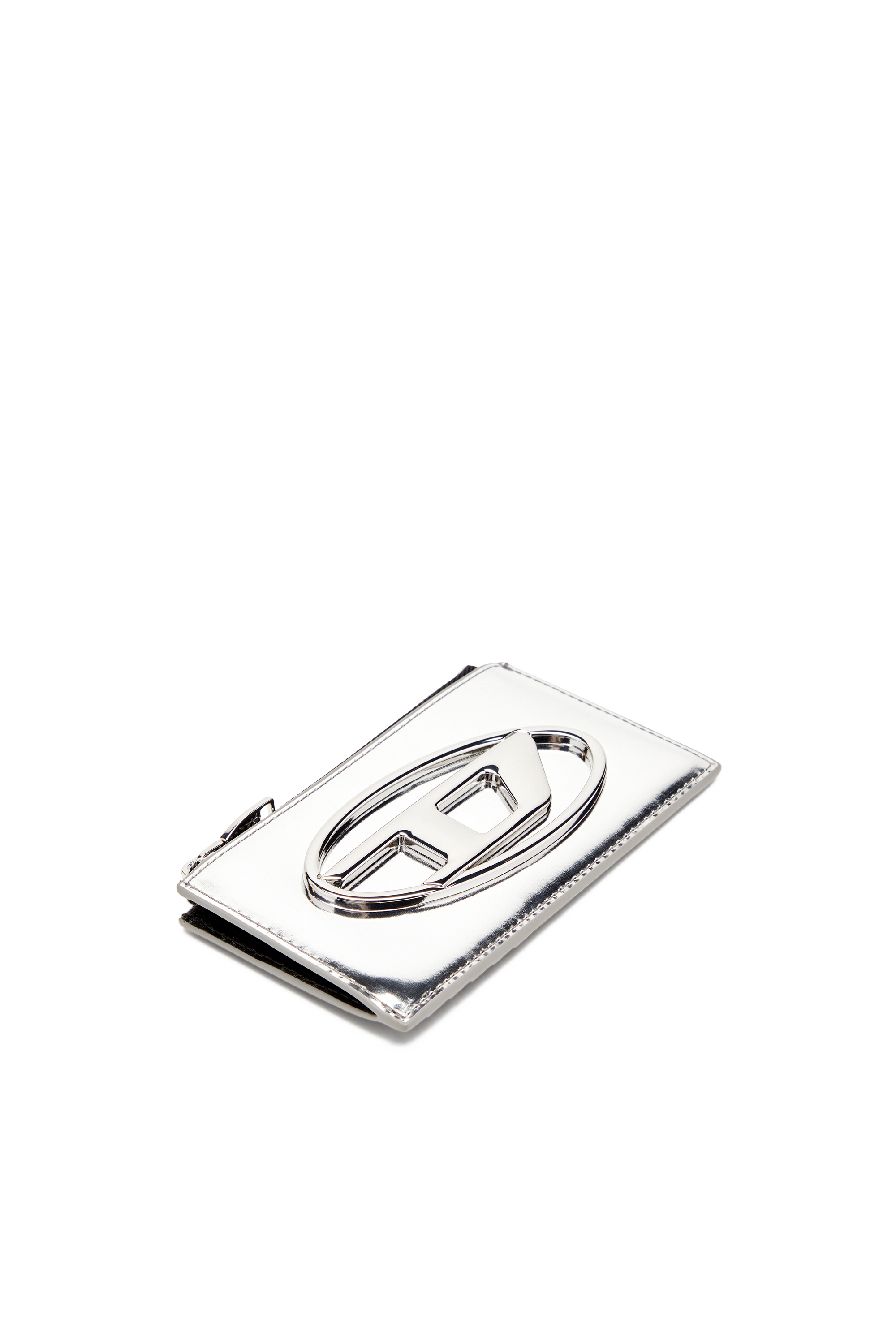 Diesel - 1DR CARD HOLDER III, Female's Card holder in mirror leather in シルバー - 4
