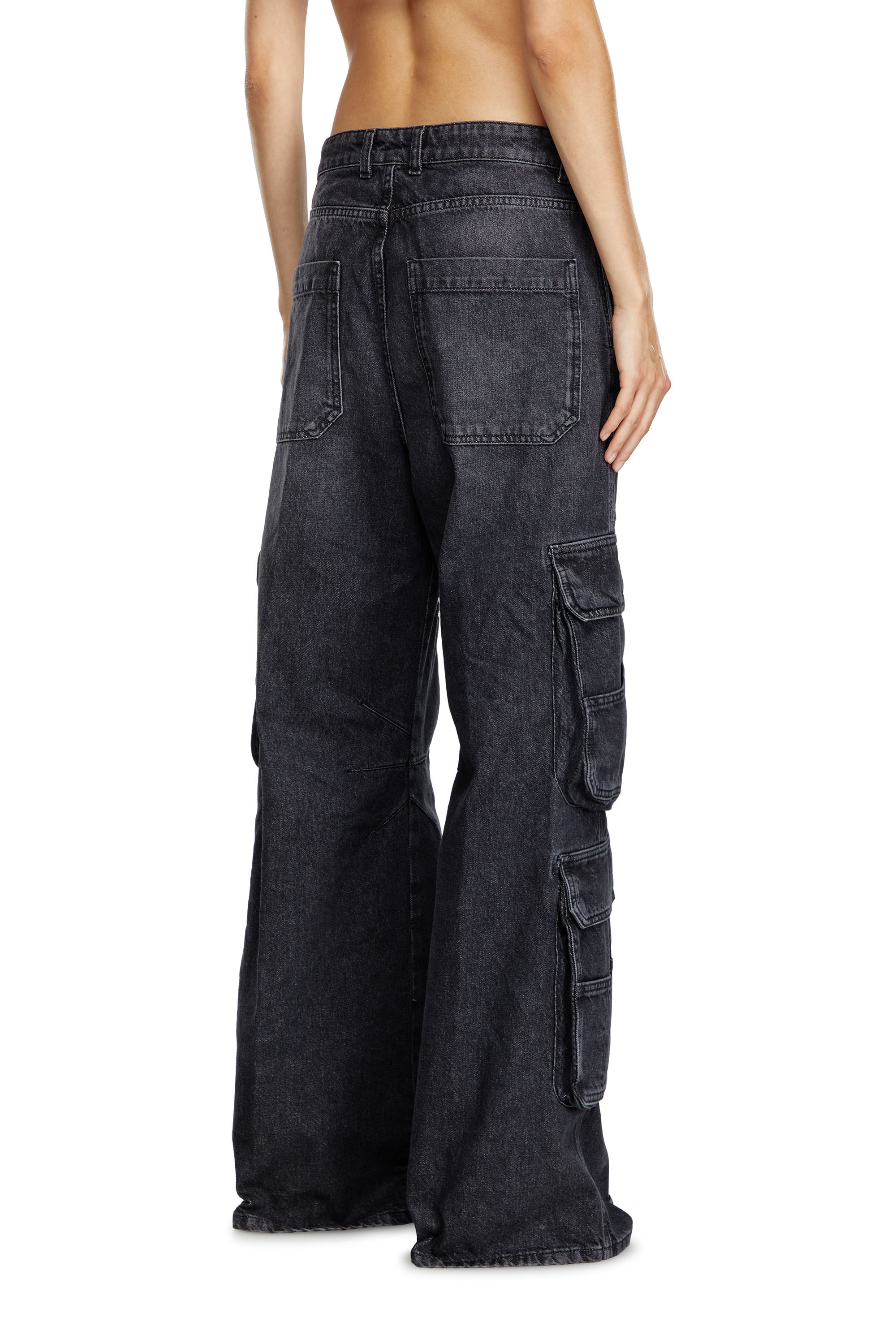 Diesel - Female's Relaxed Jeans 1996 D-Sire 0HLAA, ブラック/ダークグレー - 4