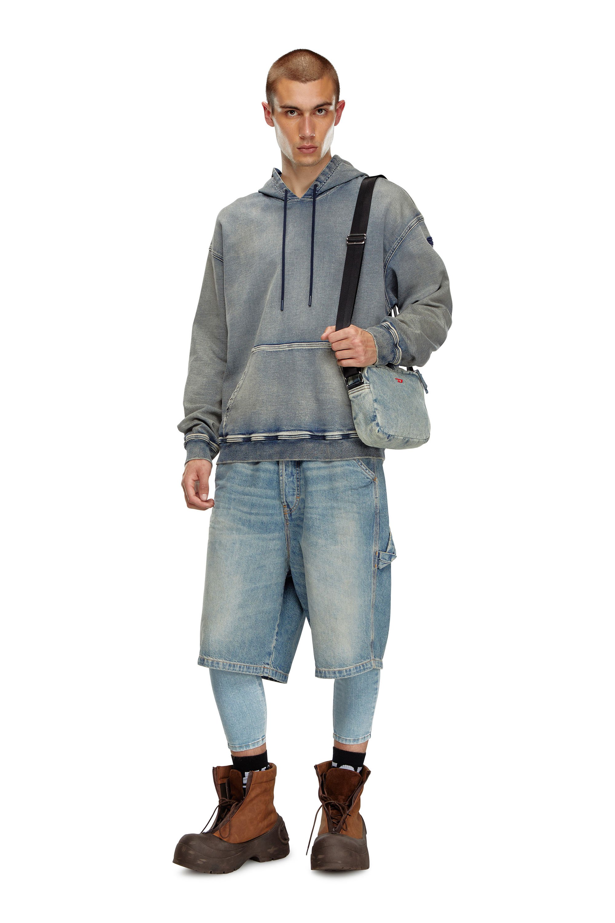Diesel - RAVE CAMERA BAG X, Male's Rave-Camera bag in solarised denim in ブルー - 6