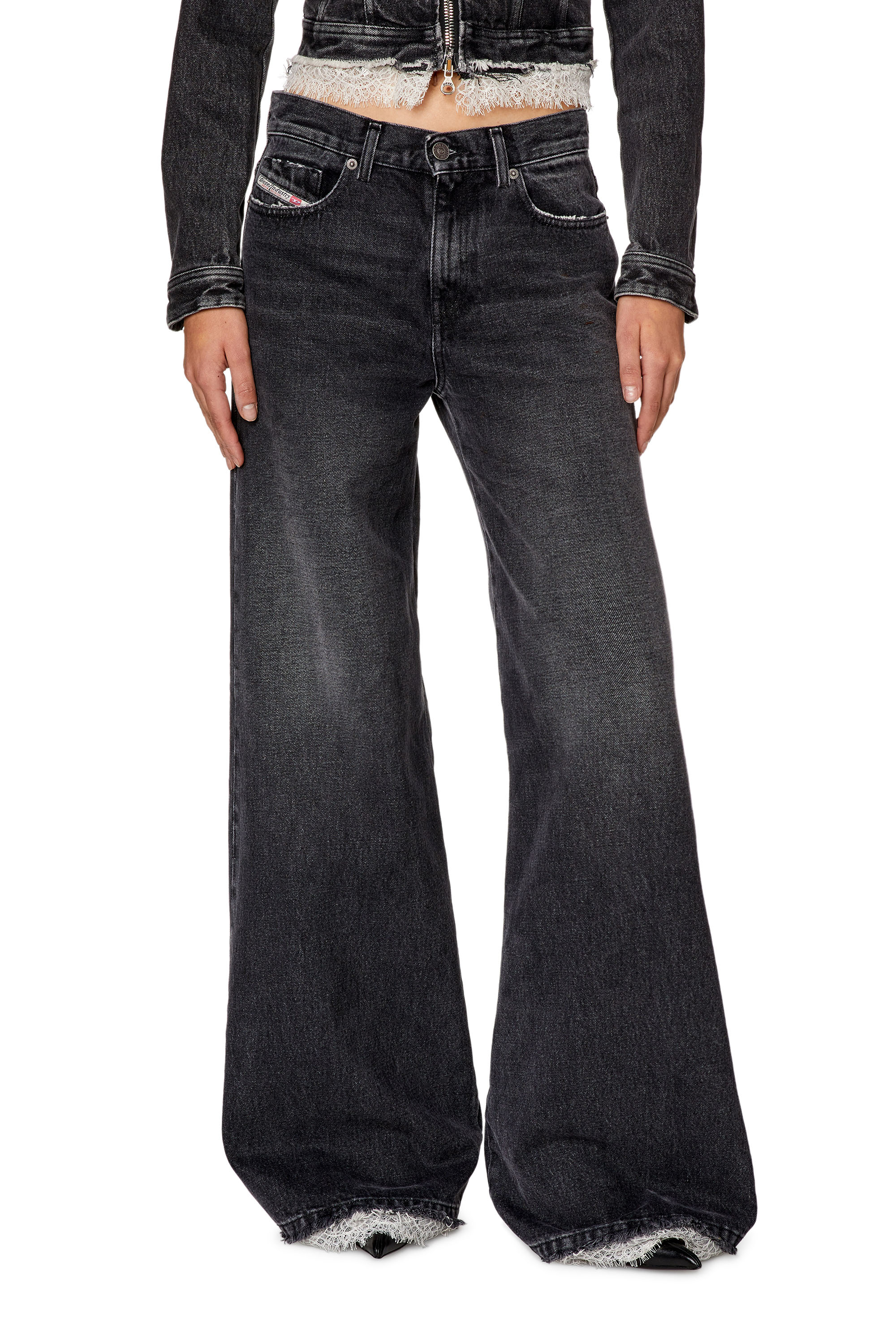 Diesel - Bootcut and Flare Jeans 1978 D-Akemi 007S2, ブラック/ダークグレー - Image 1