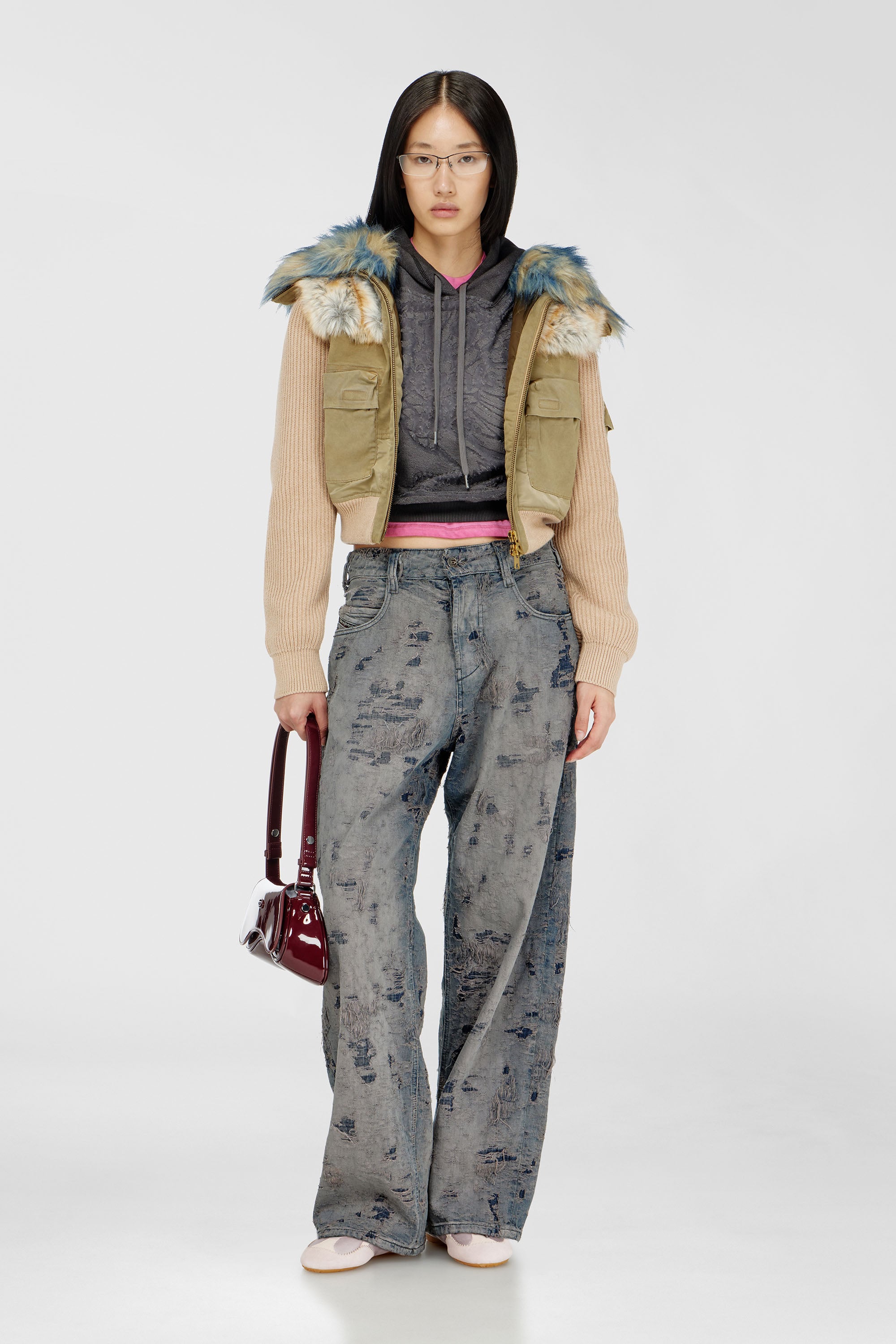 Diesel - Unisex's Relaxed Jeans 1997 D-Enim-M 007EW, ダークブルー - 1