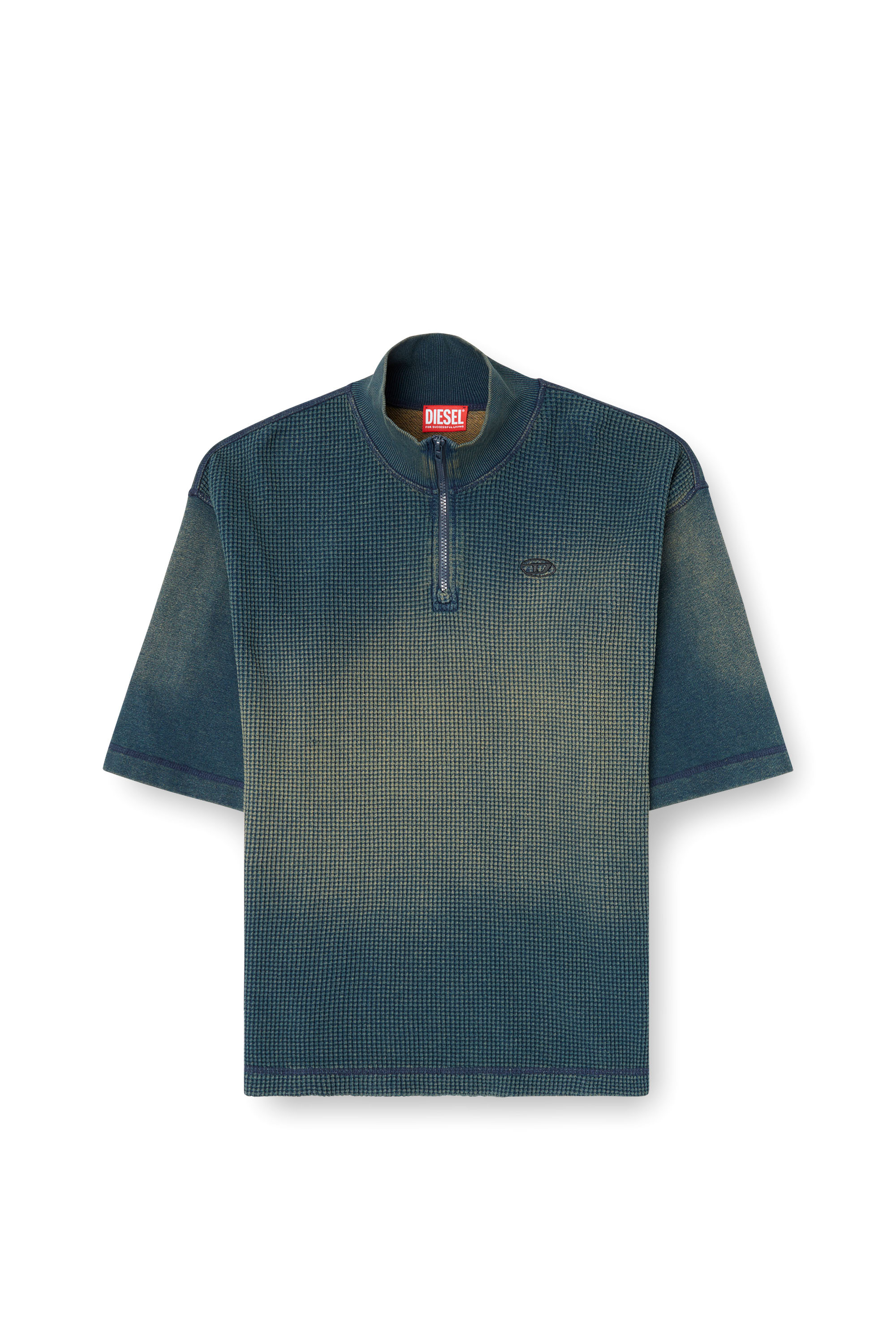 Diesel - S-WAFYCOL-NEW, Male's プルオーバースウェット in ダークブルー - 2