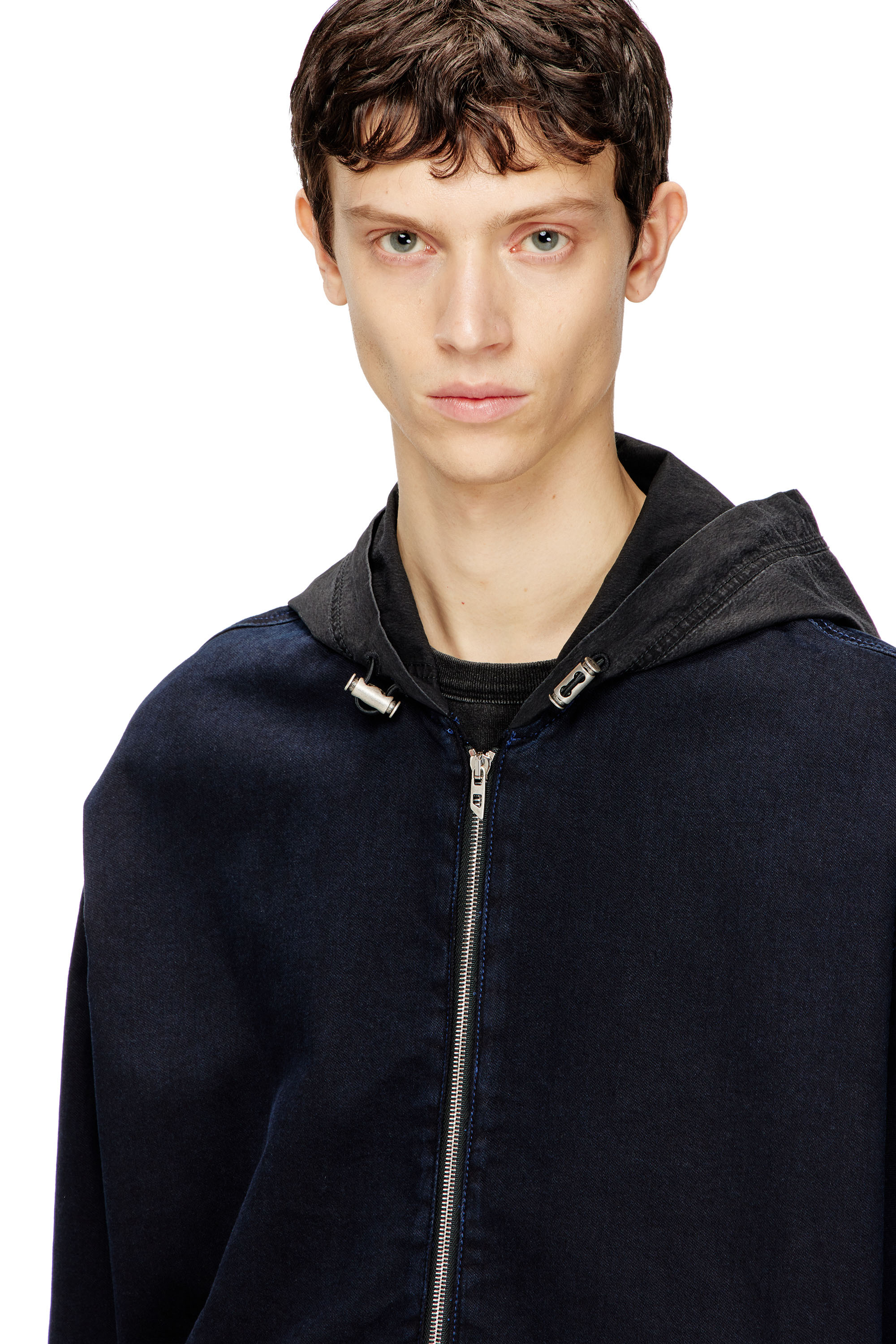 Diesel - D-WYNNY JOGG, Male's ジョグ ジップアップパーカー in ブルー - 4