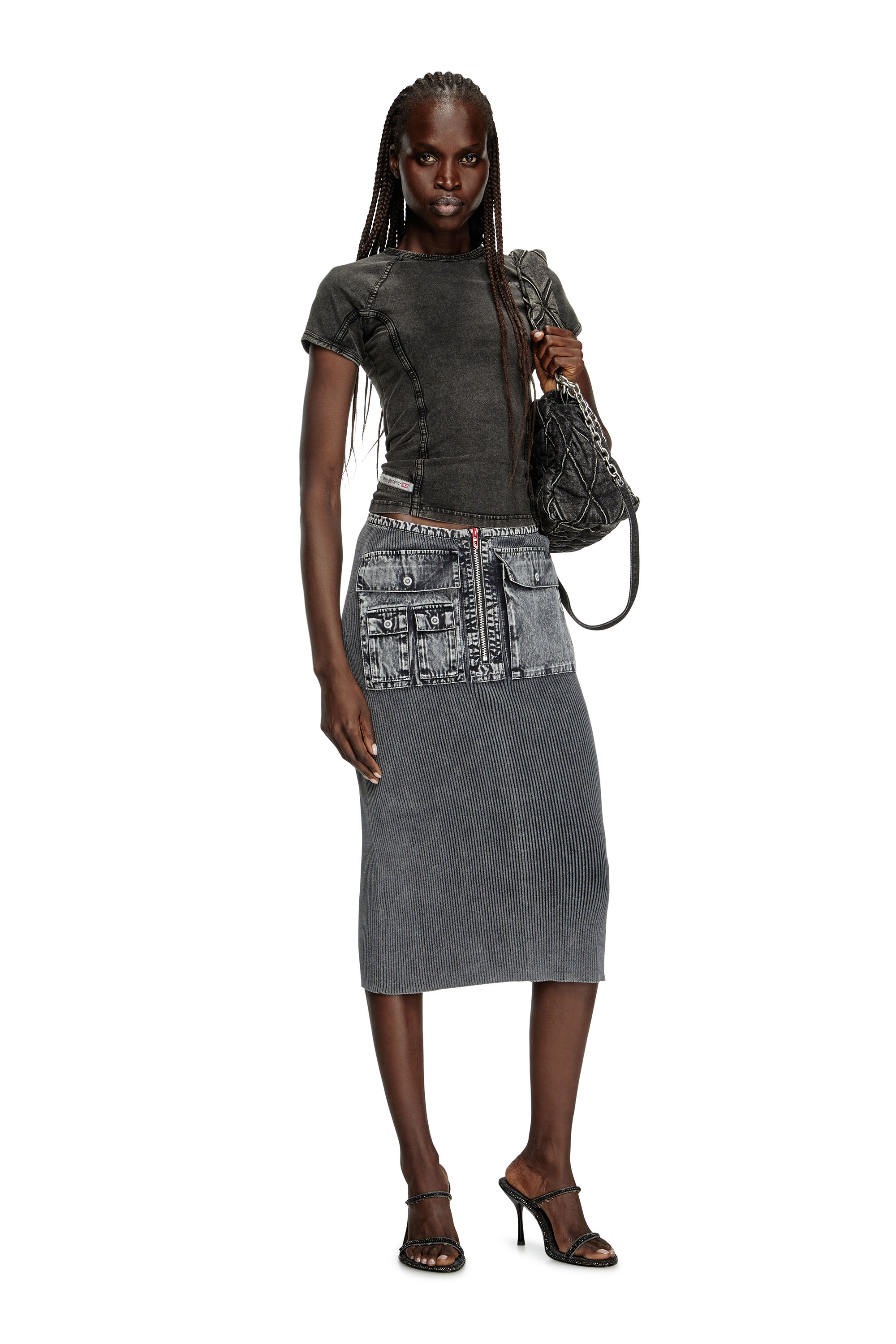 Diesel - T-LYNNE, Female's 半袖トップス in ブラック - 1