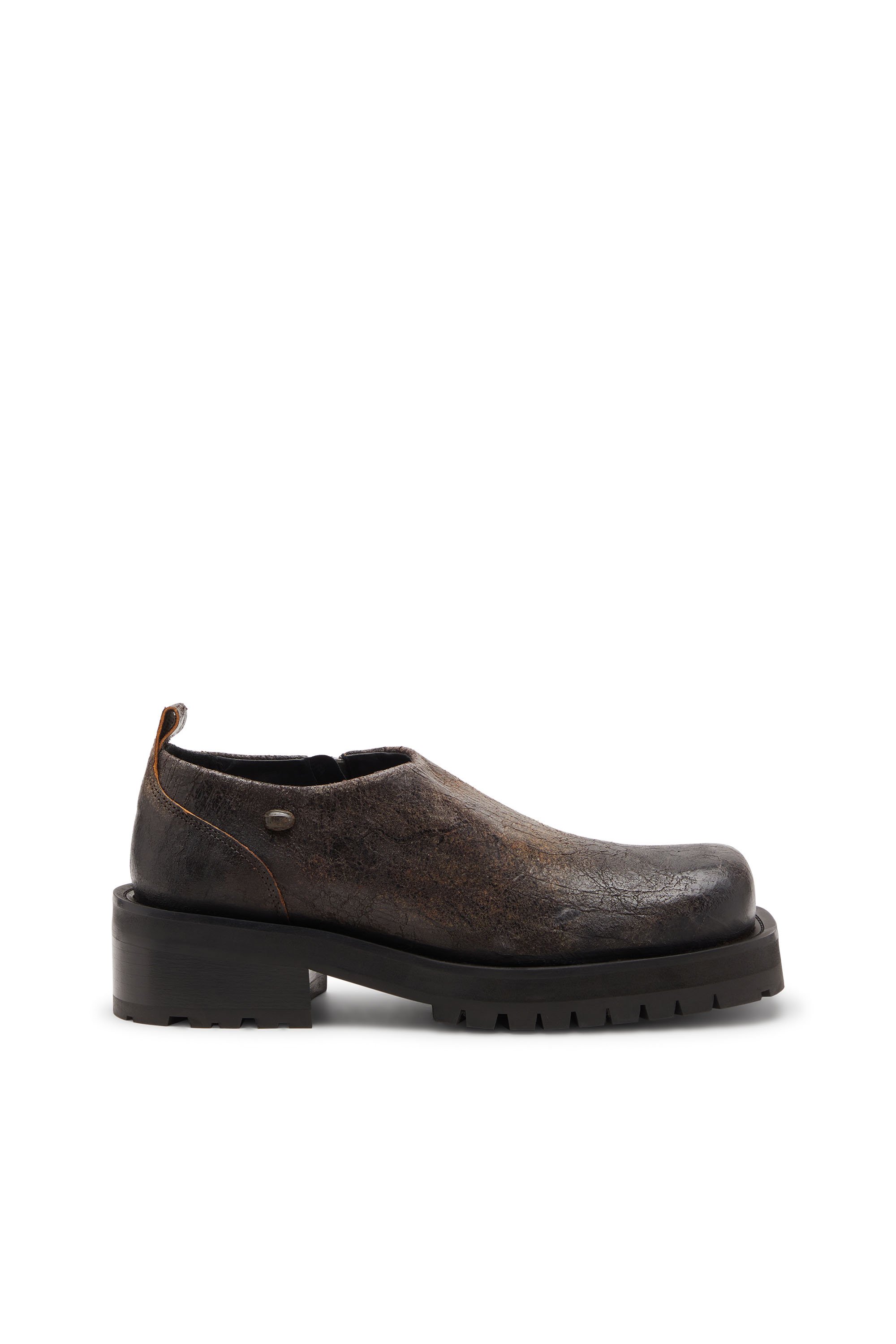 Diesel - D-TEXAN CLOG, Male's D-Texan-Zipped shoes in distressed crackled suede in null - 1