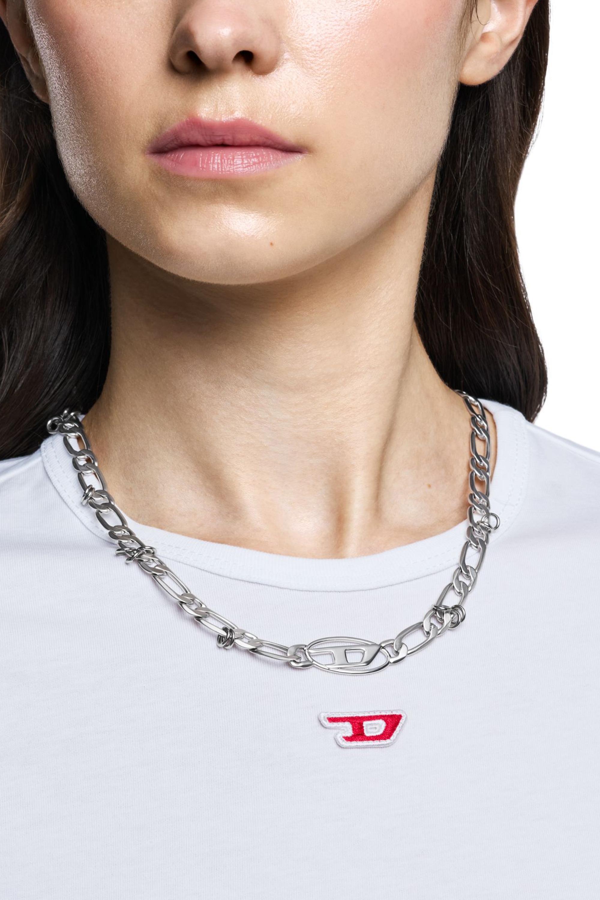 Diesel - DX1600040, Unisex's Stainless Steel and Brass Chain Necklace in シルバー - 3