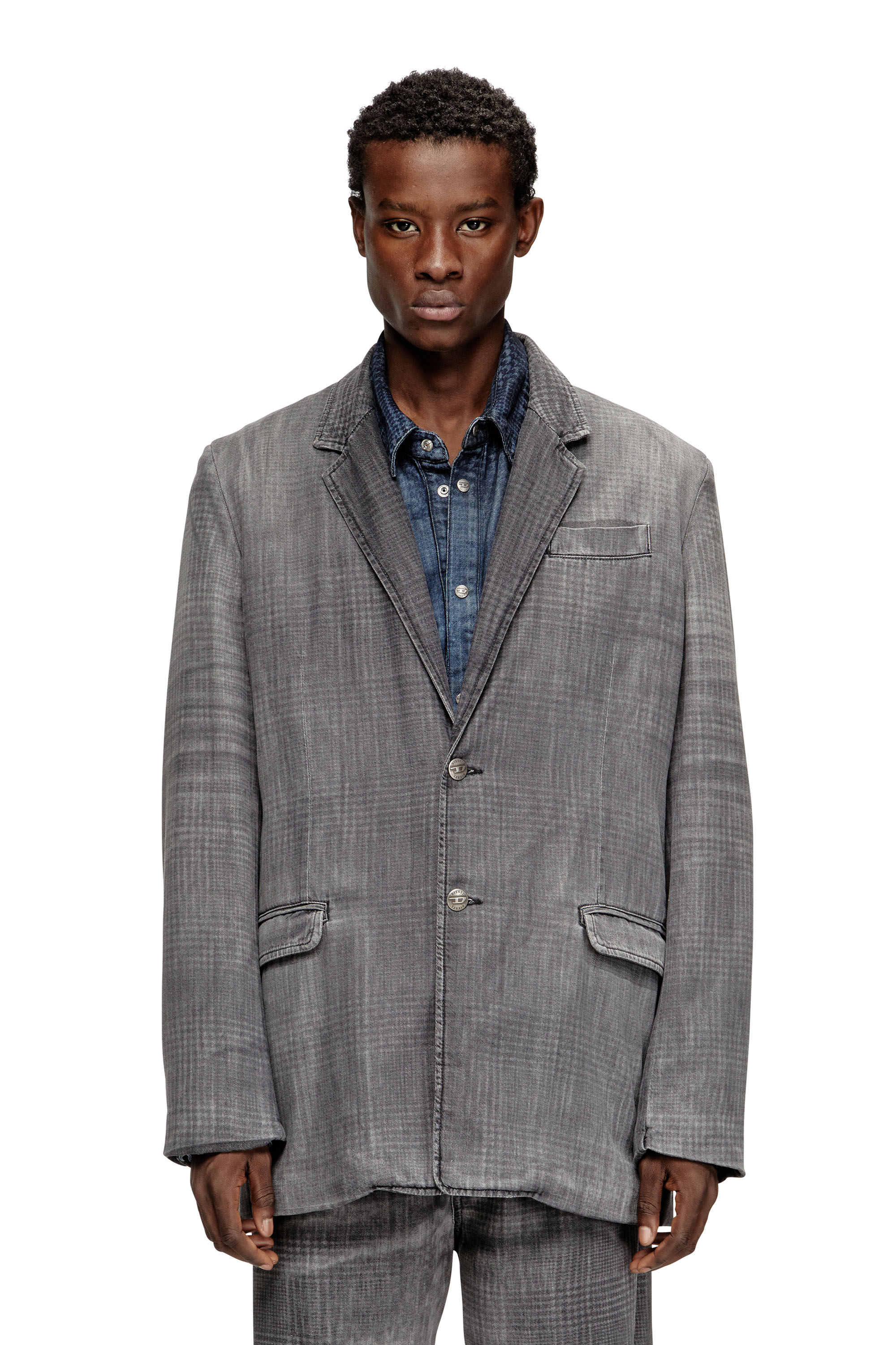 Diesel - D-REGER-S1, Unisex's デニムジャケット in グレー - 1