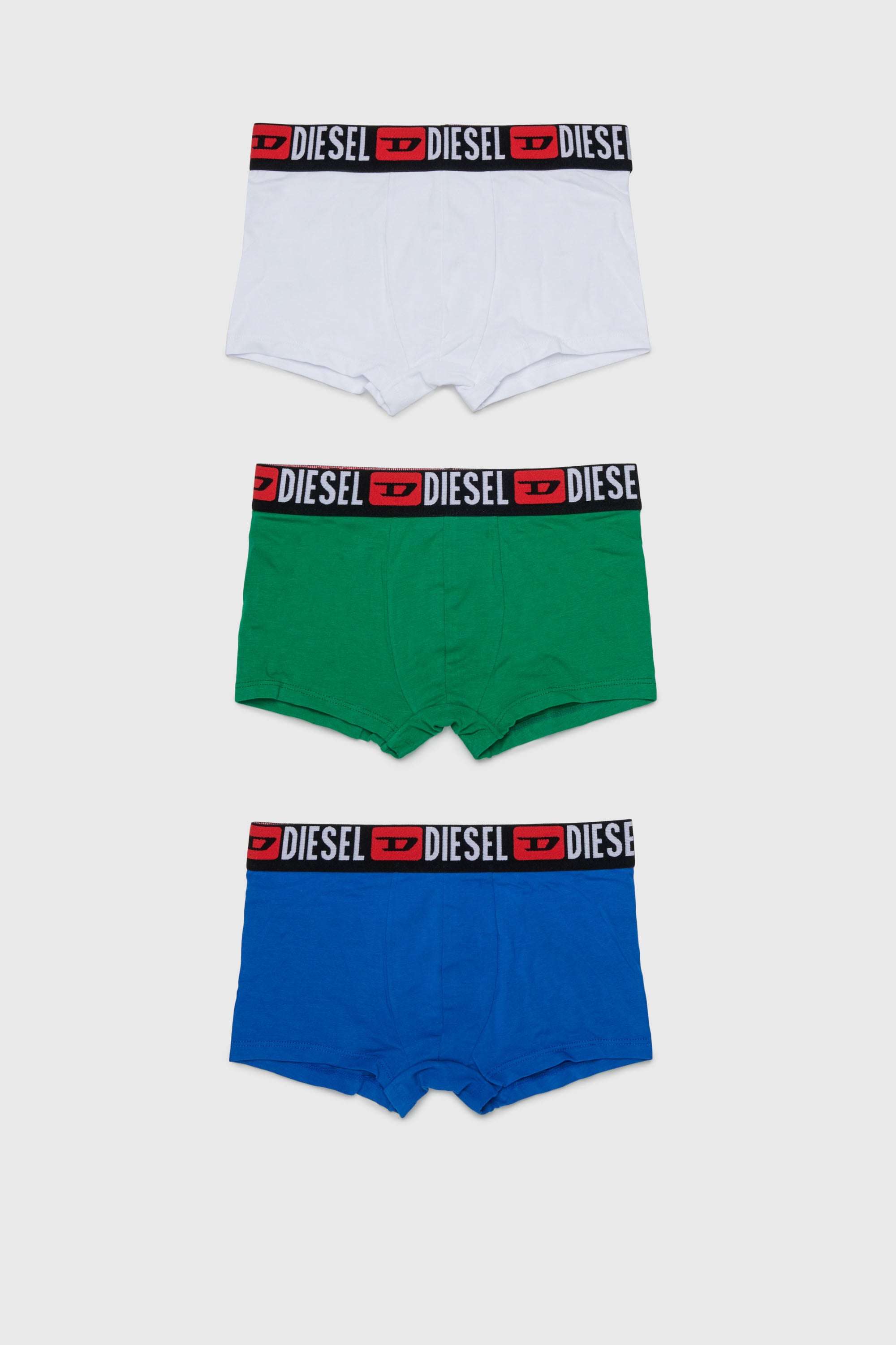 Diesel - UM-ULLOTRIPACK-DD, Male's ボクサーパンツ in ホワイト/グリーン - 1