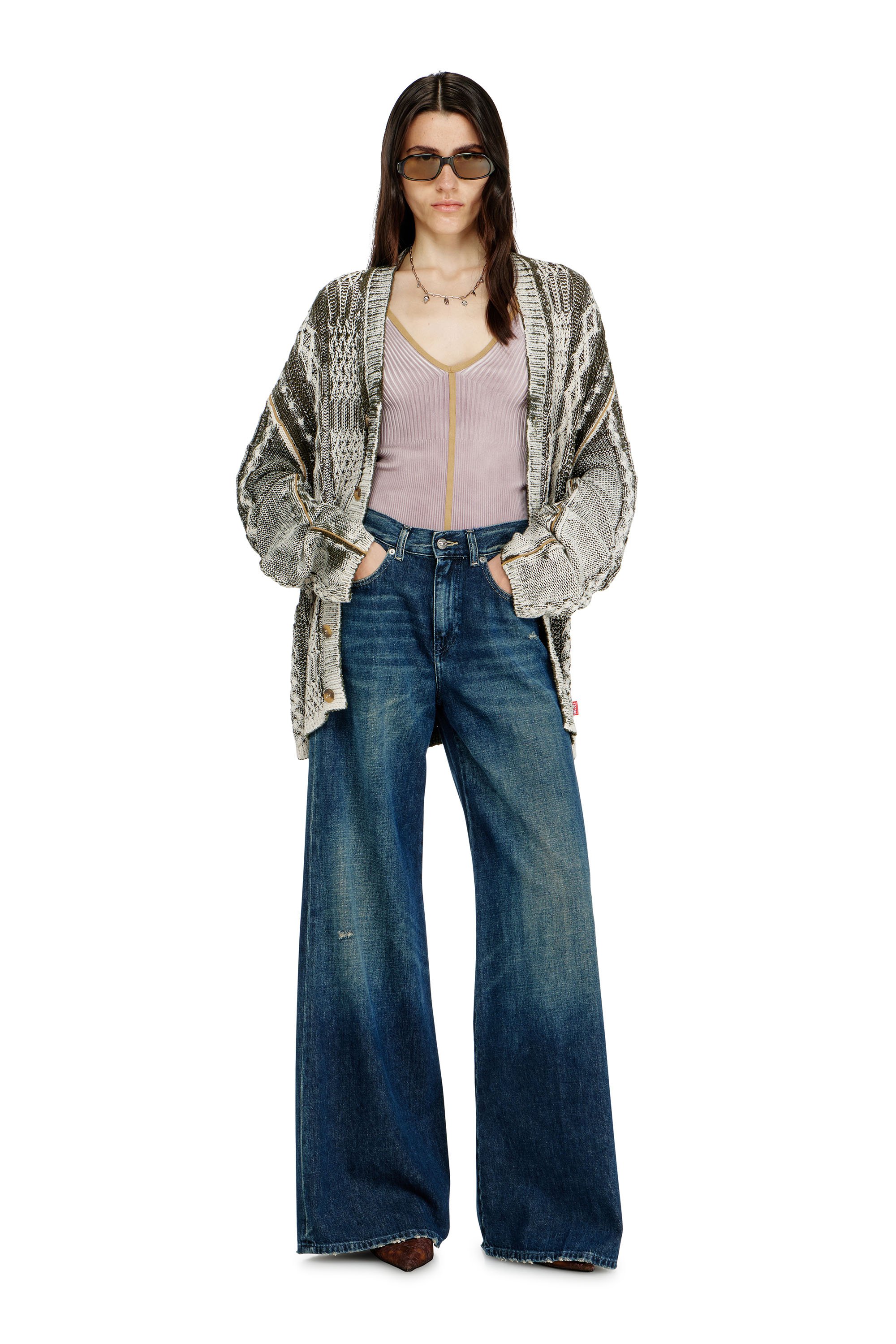 Diesel - Female's Flare Jeans 1978 D-Akemi 09N70, ダークブルー - 1