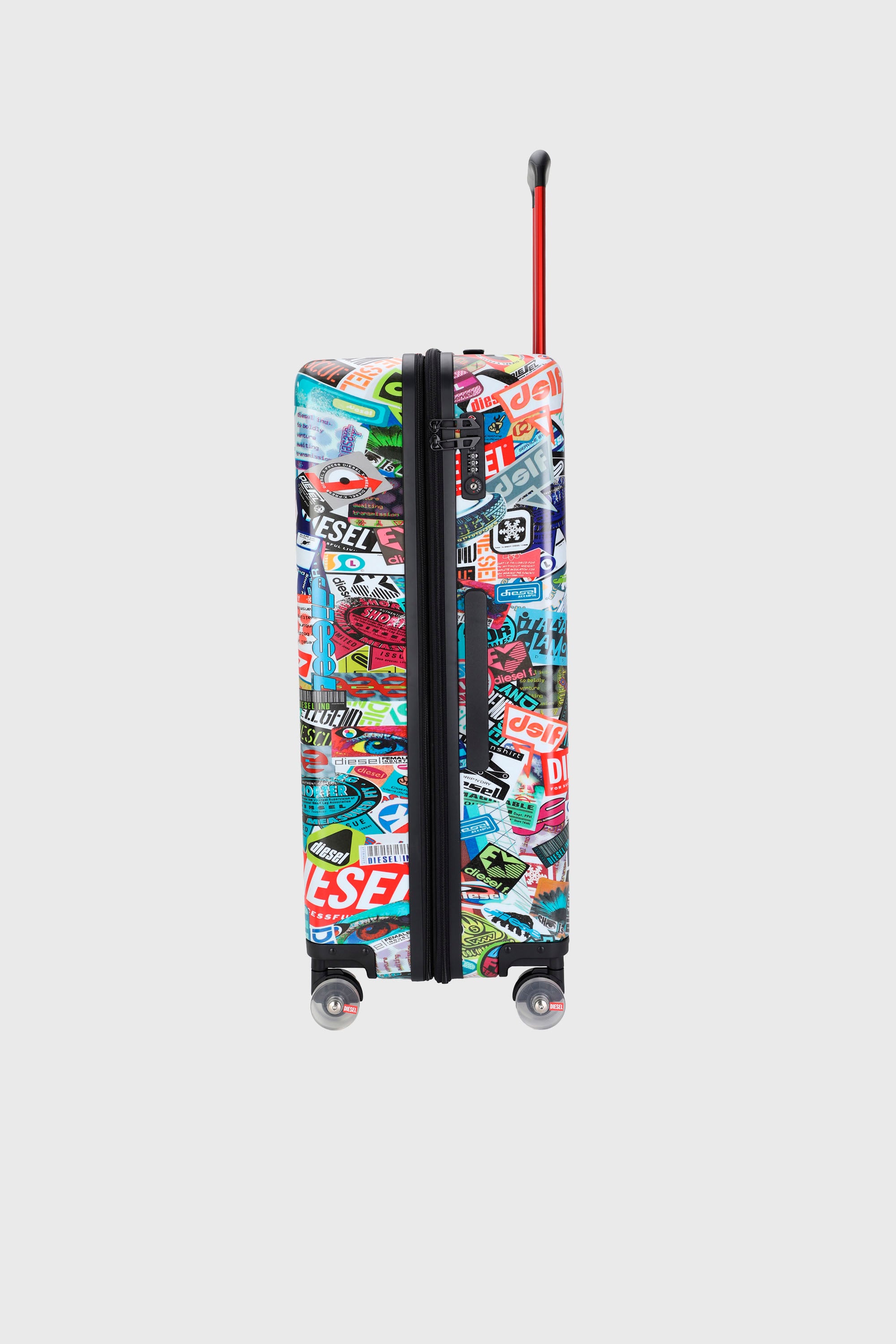 Diesel - DIESEL PC PRINTED TROLLEY-STICKERS- DSL0, Unisex's Sticker style suitcase size L in マルチカラー - 3