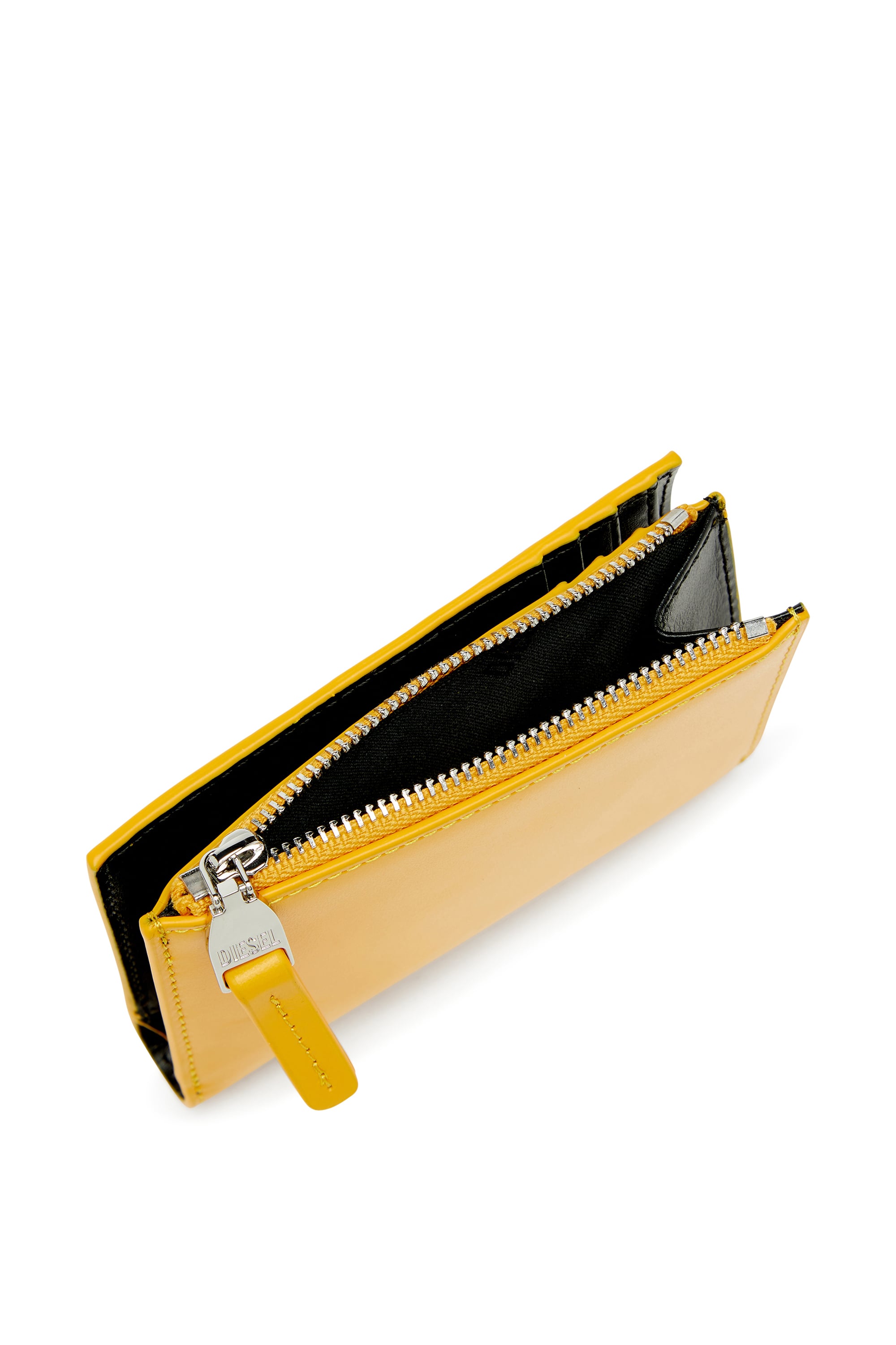 Diesel - 1DR BI-FOLD ZIP II, Female's 二つ折りウォレット in イエロー - 4