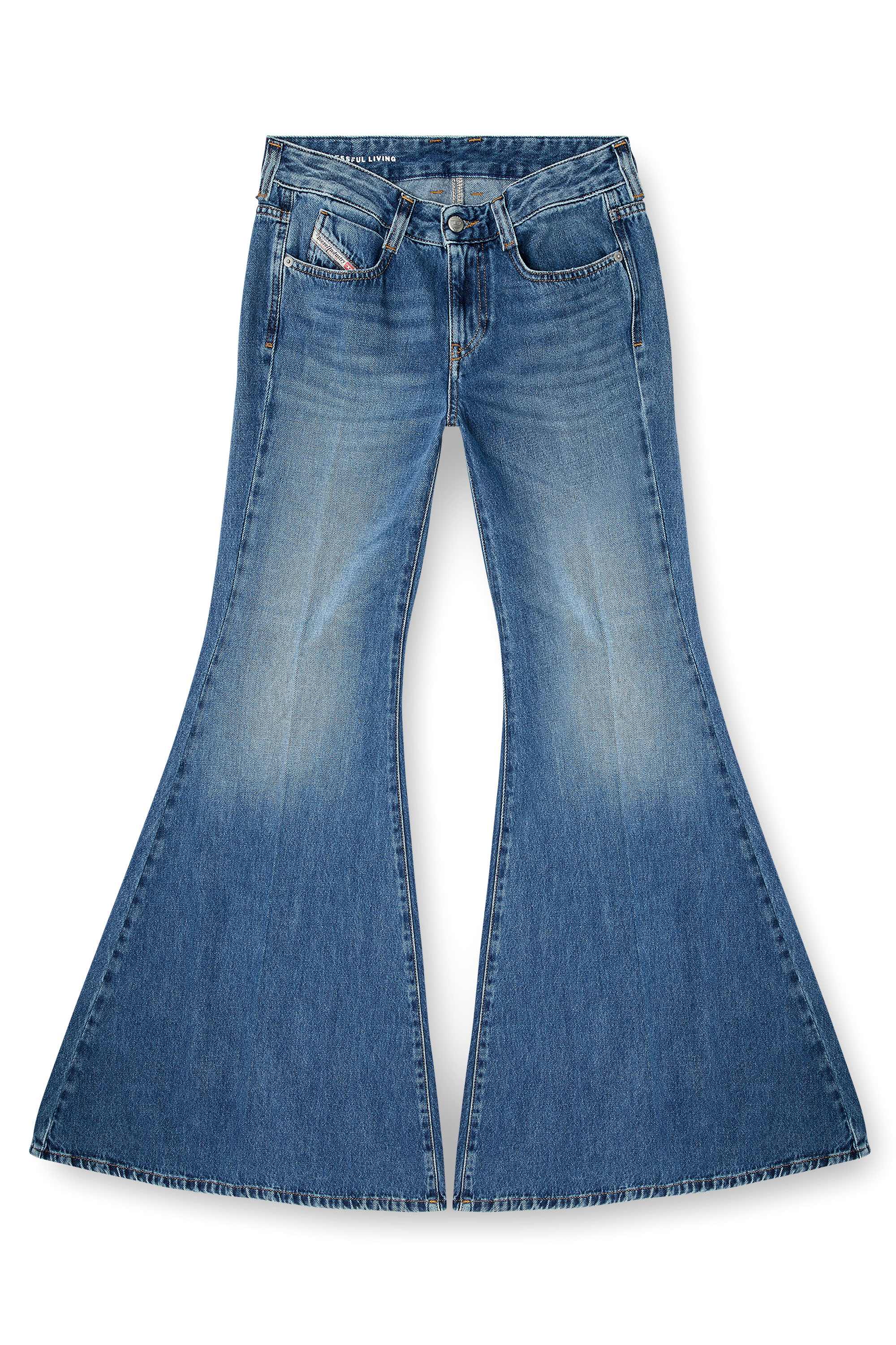 Diesel - Female's Flare Jeans 1970 D-Bleess 09M56, ミディアムブルー - 2