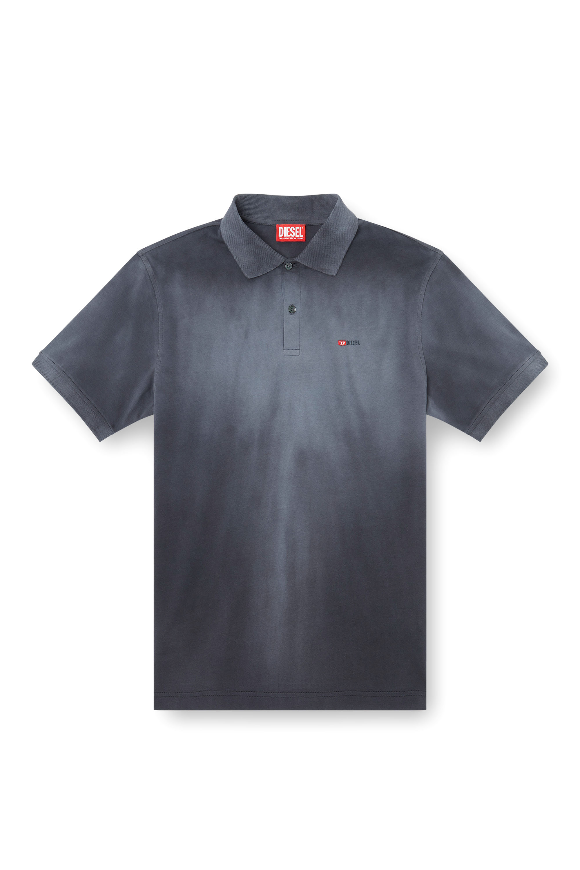 Diesel - T-REJUST-R3, Male's Jersey polo shirt with logo embroidery in ブラック - 3