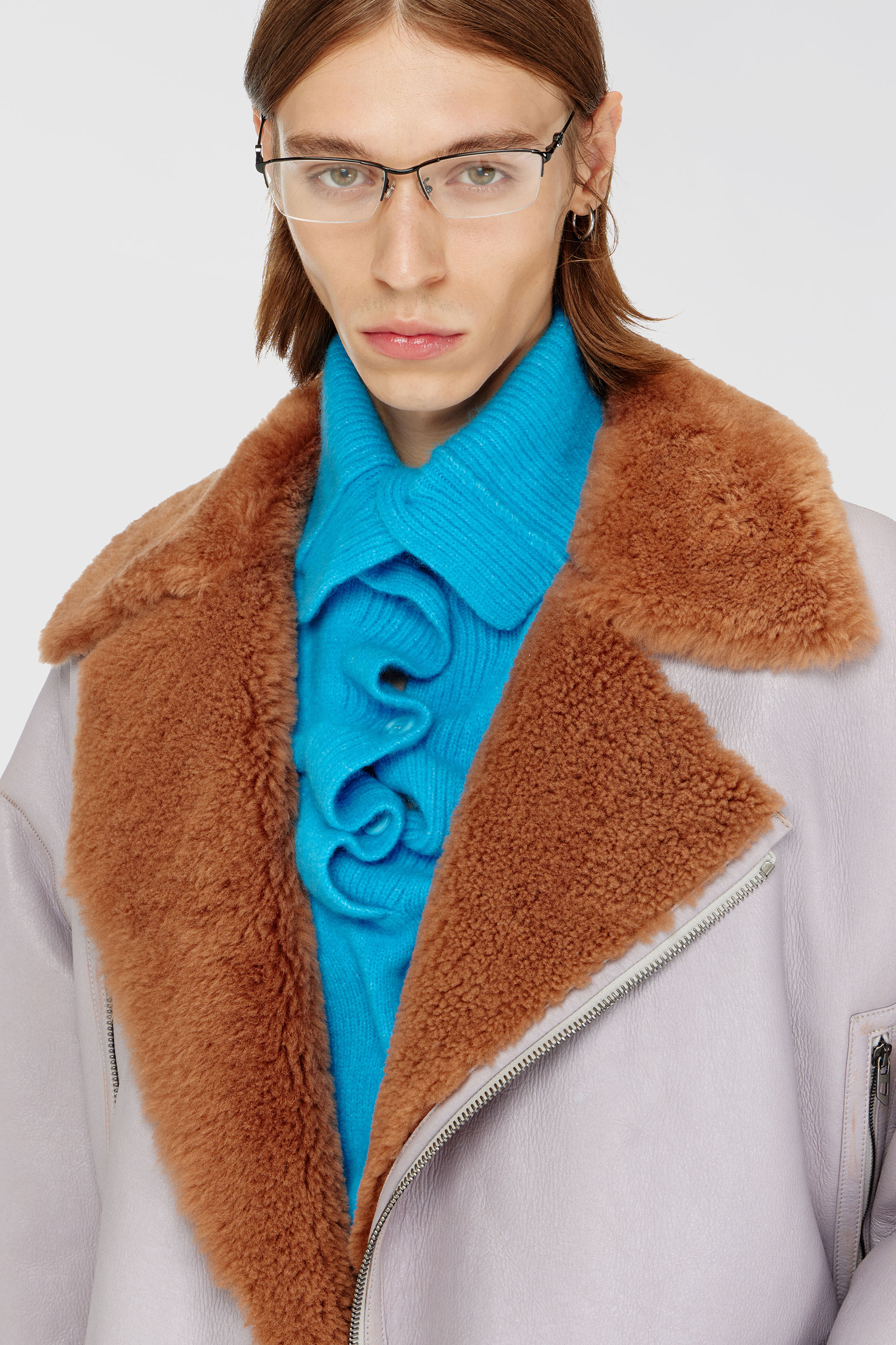 Diesel - L-MONT, Male's Shearling leather jacket in null - 4