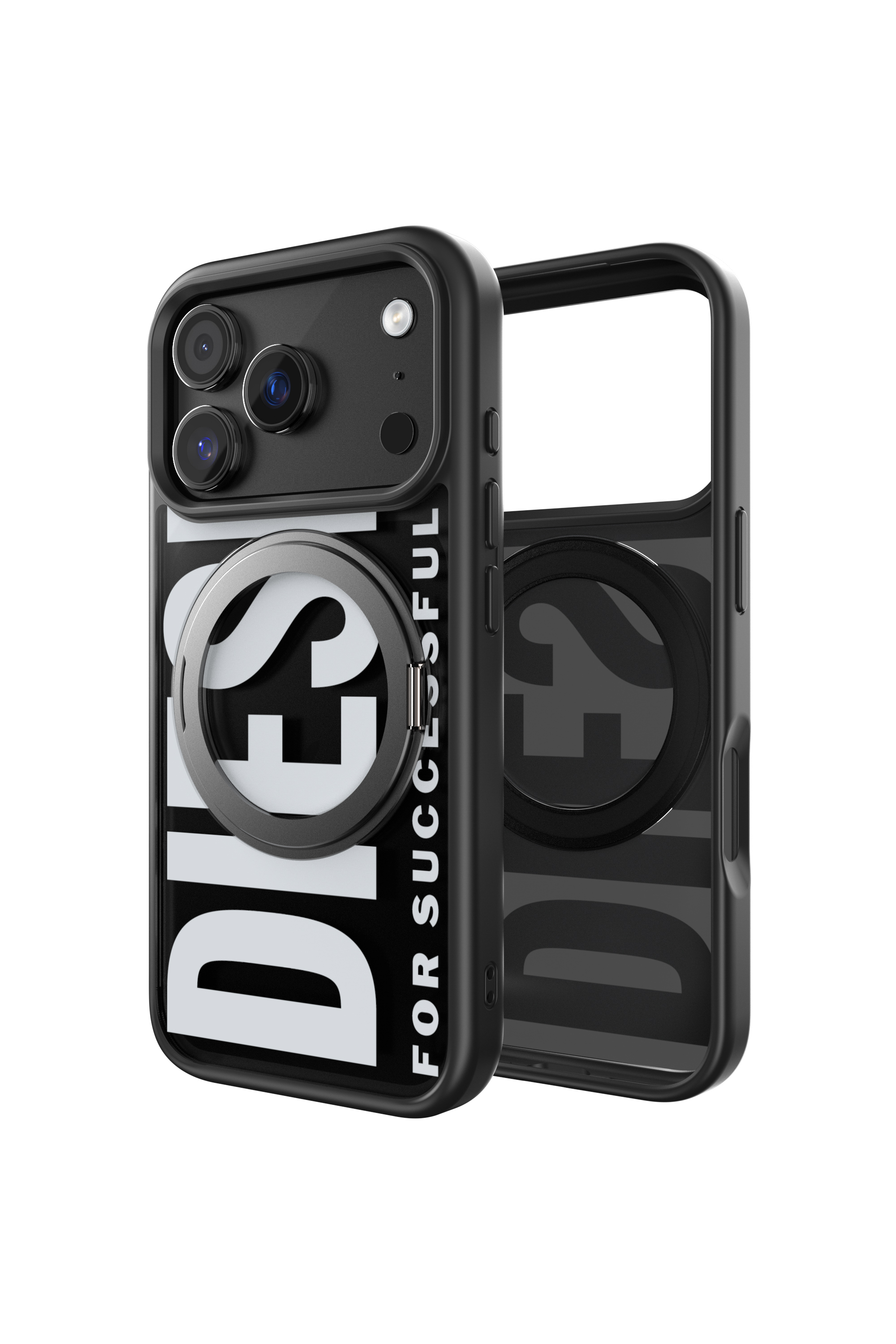 Diesel - 60405 RING STAND CASE, Unisex's IPHONE 17 PRO in ブラック - 1
