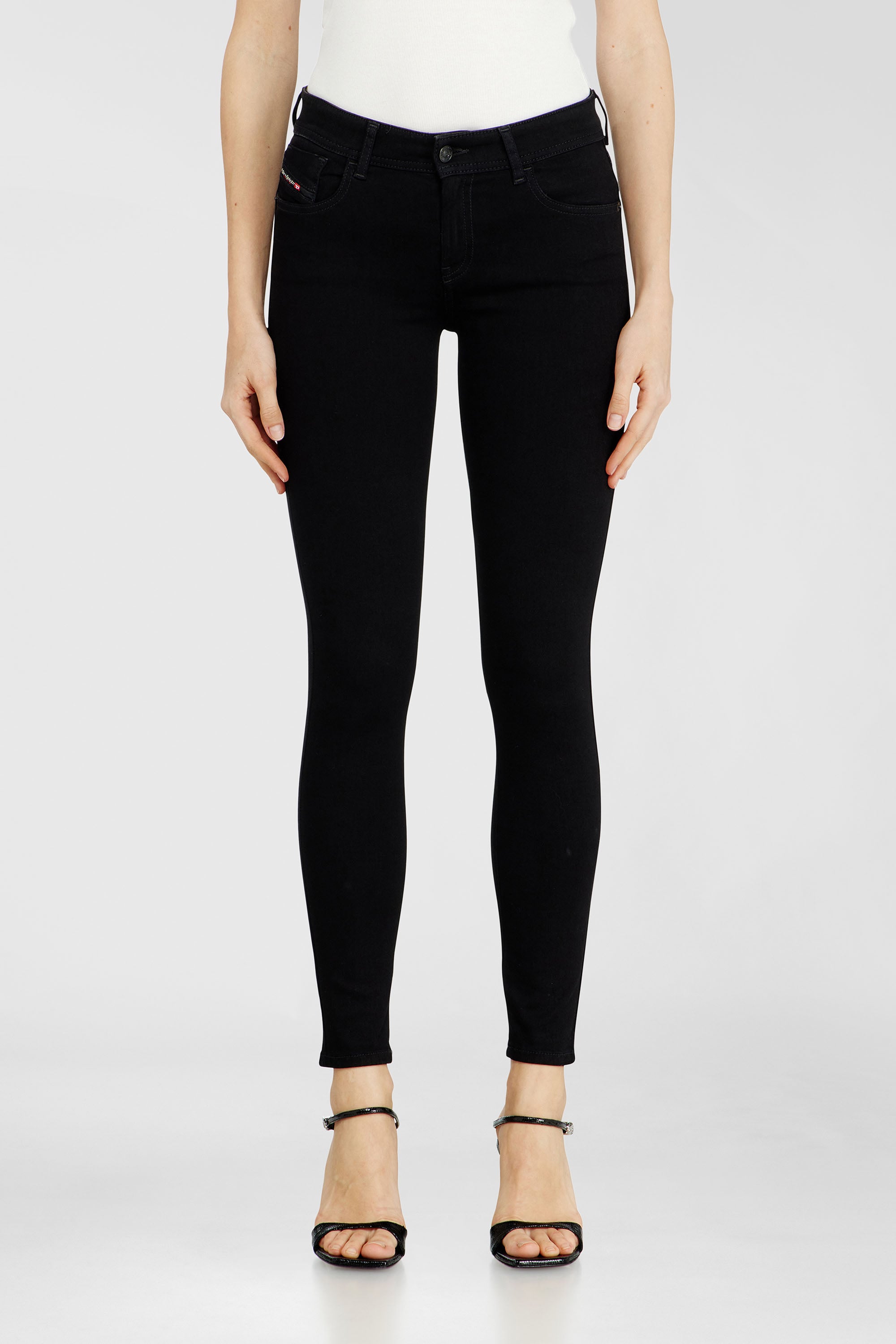 Diesel - Female's Skinny Jeans 2017 Slandy 069EF, ブラック/ダークグレー - 1