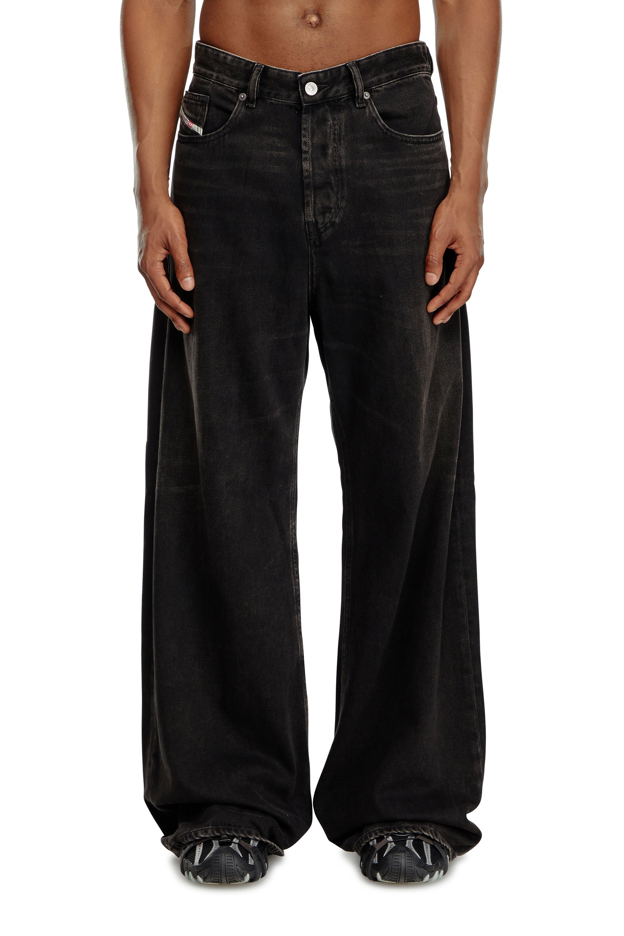 Diesel - Male's Relaxed Jeans D-Rise 09J96, ブラック/ダークグレー - 3