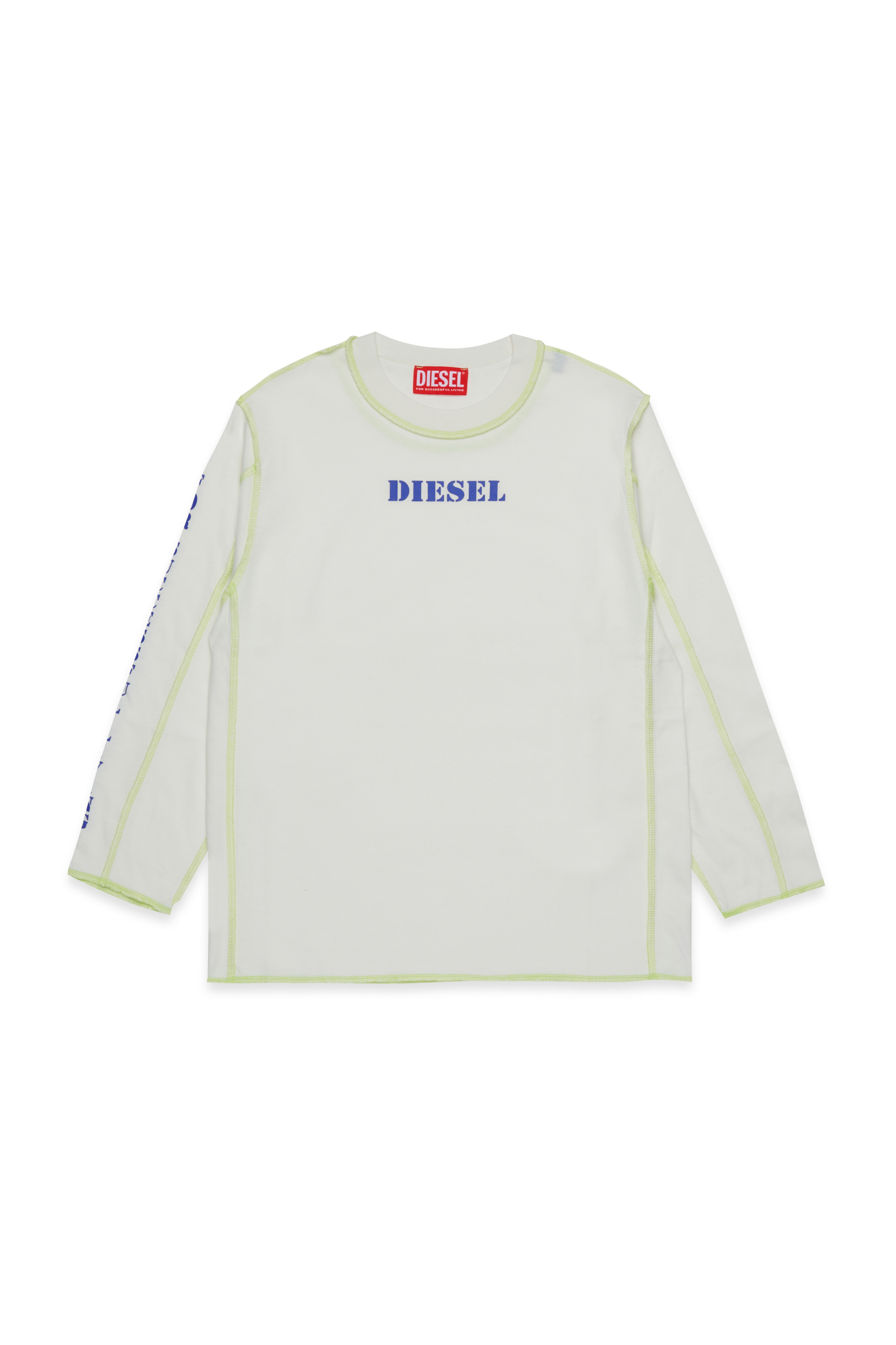 Diesel - TCRAORLS OVER, Male's 長袖Tシャツ in ホワイト - 1