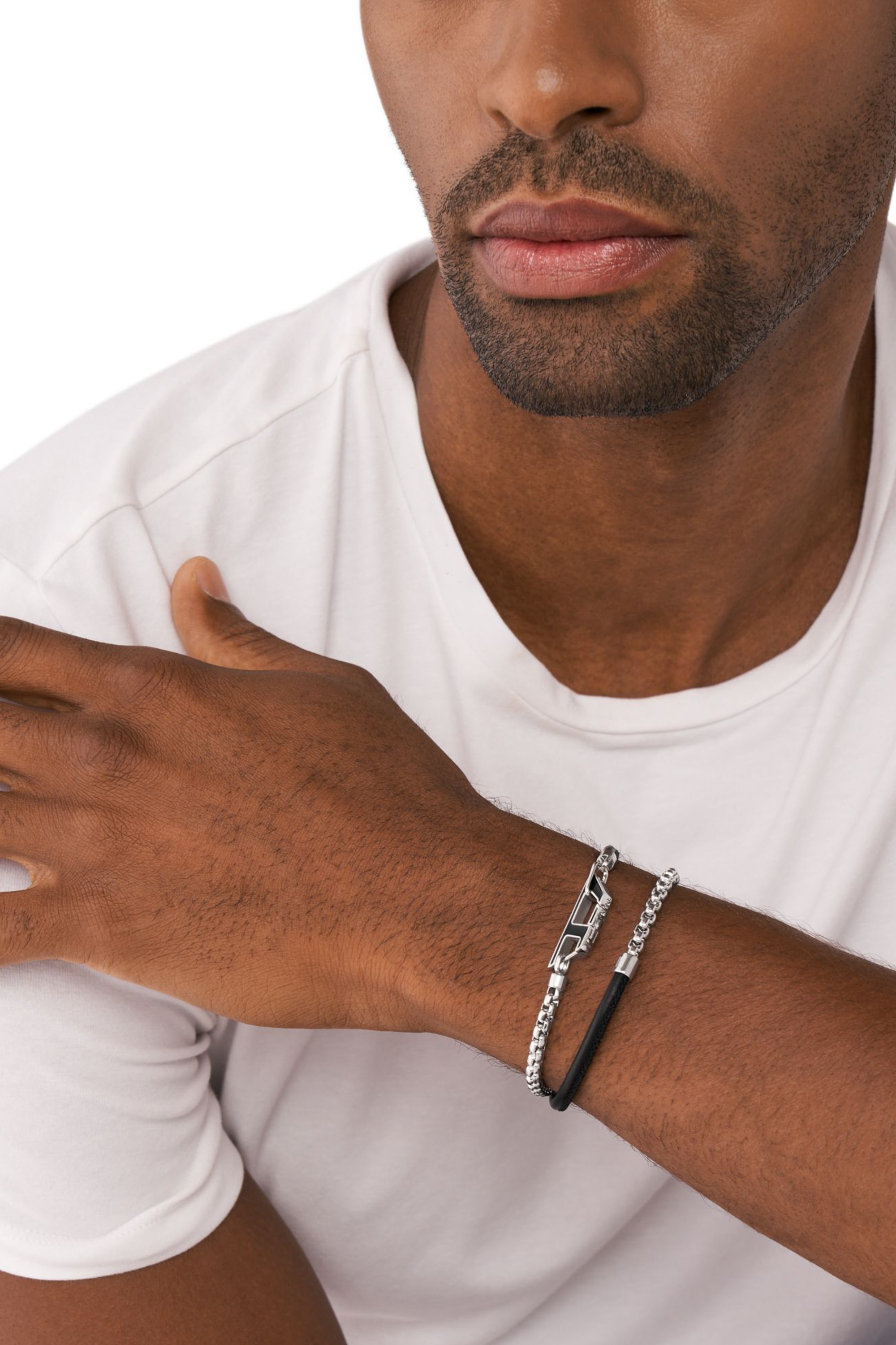 Diesel - DX1472, Unisex's ブレスレット in シルバー/ブラック - 3