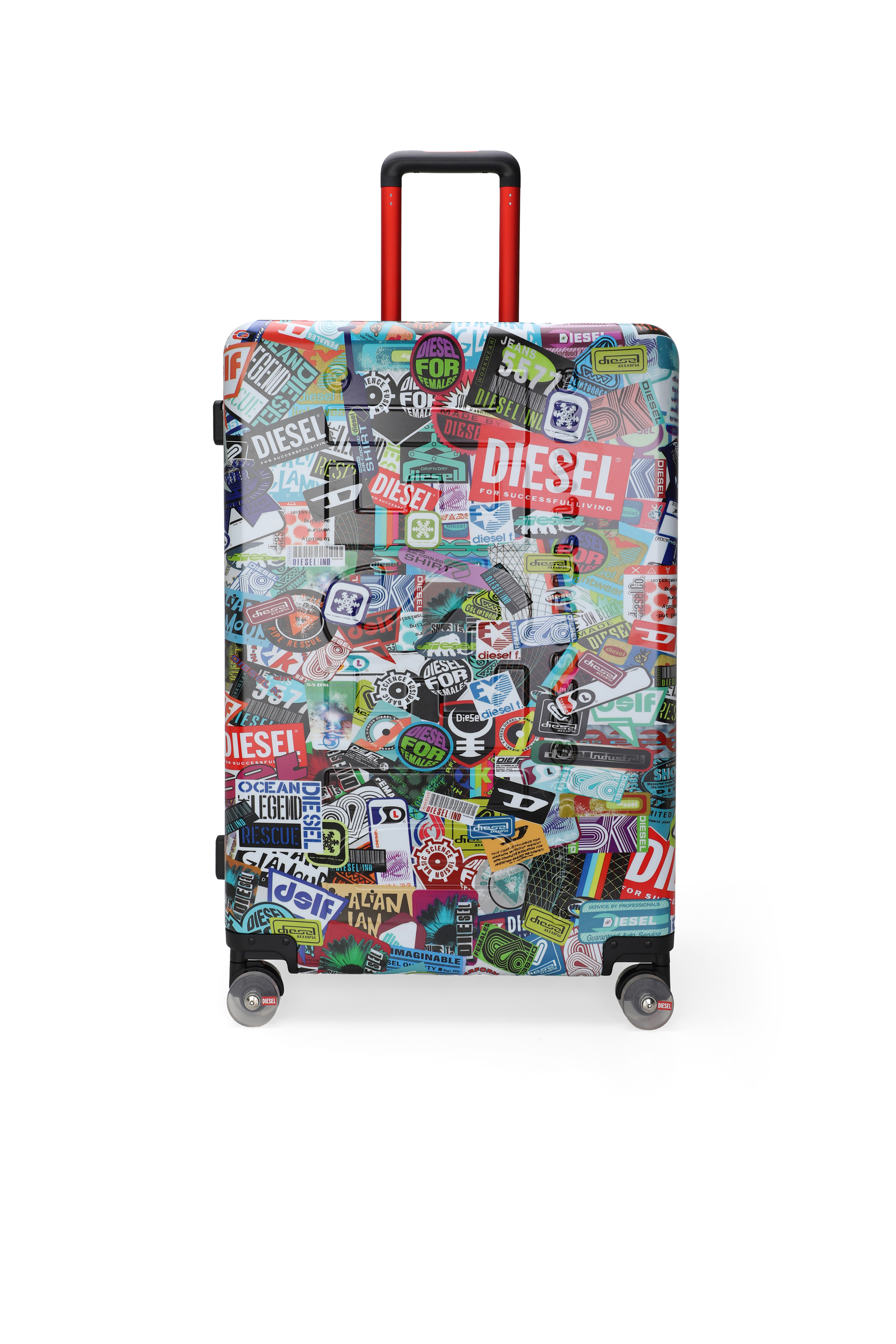 Diesel - DIESEL PC PRINTED TROLLEY-STICKERS- DSL0, Unisex's Sticker style suitcase size L in マルチカラー - 1