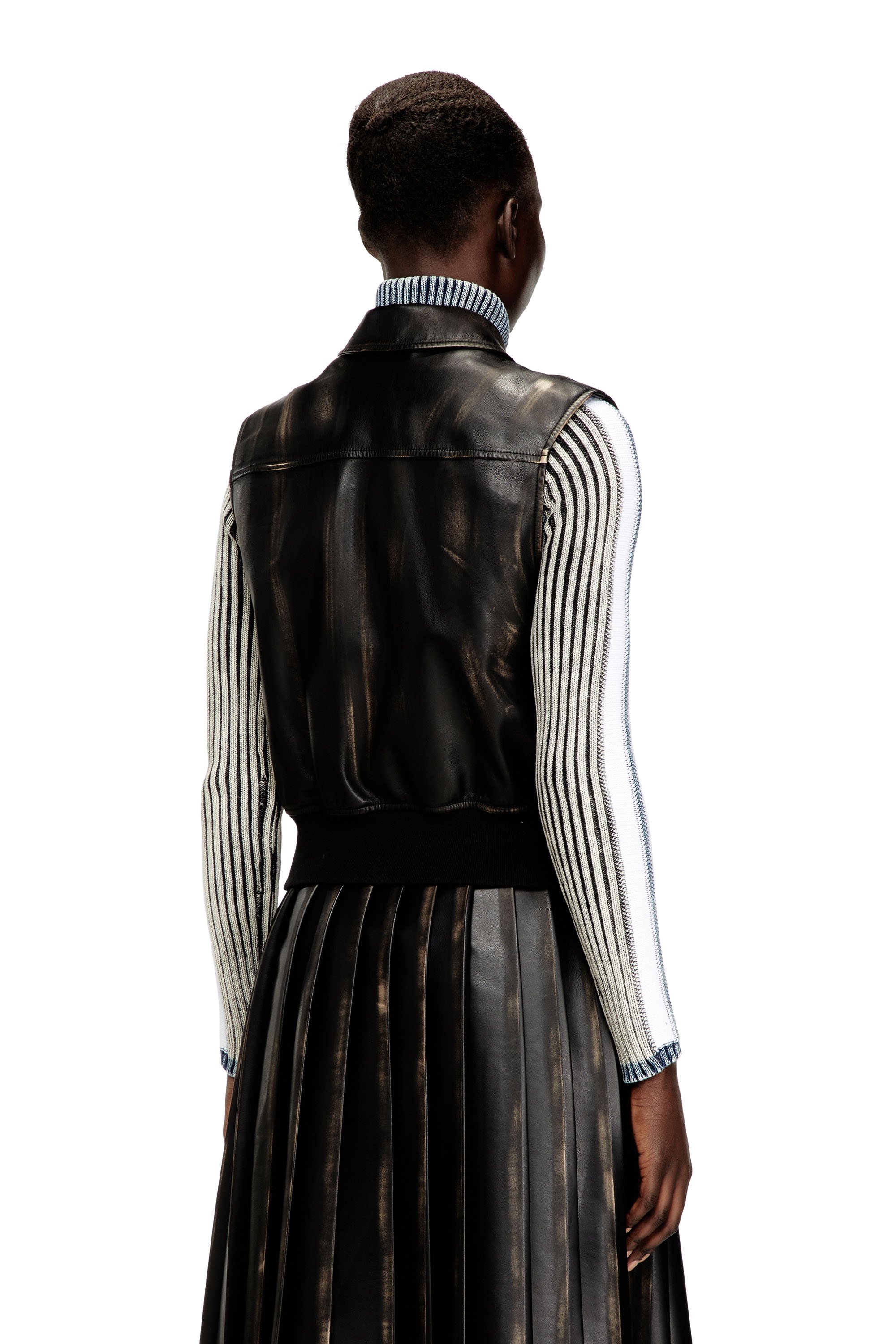 Diesel - G-INKO, Female's スリーブレスジャケット in ブラウン - 4