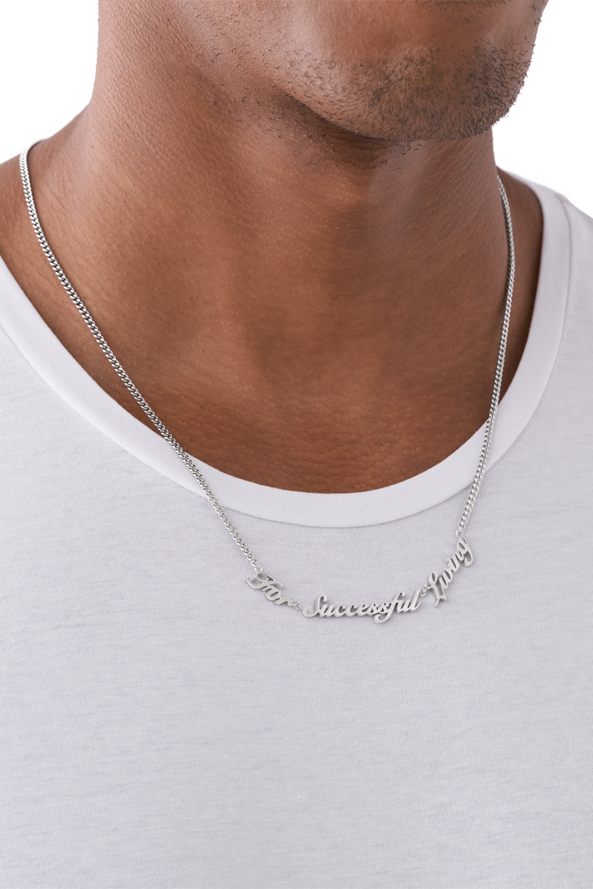 Diesel - DX1373, Unisex's ジュエリー ネックレス in シルバー - 4