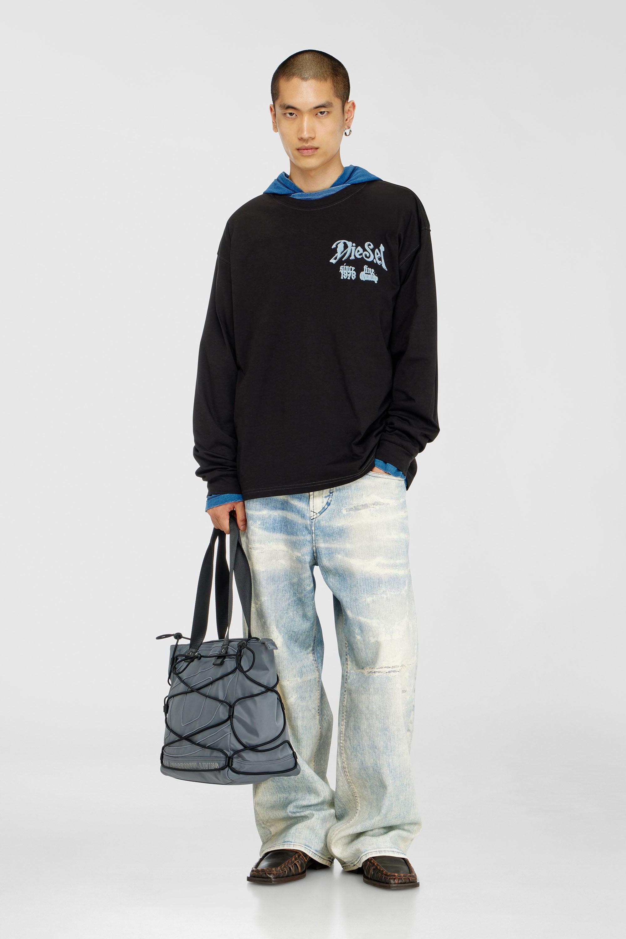 Diesel - T-BOXT-LS-AA6, Male's 長袖Tシャツ in ブラック - 2