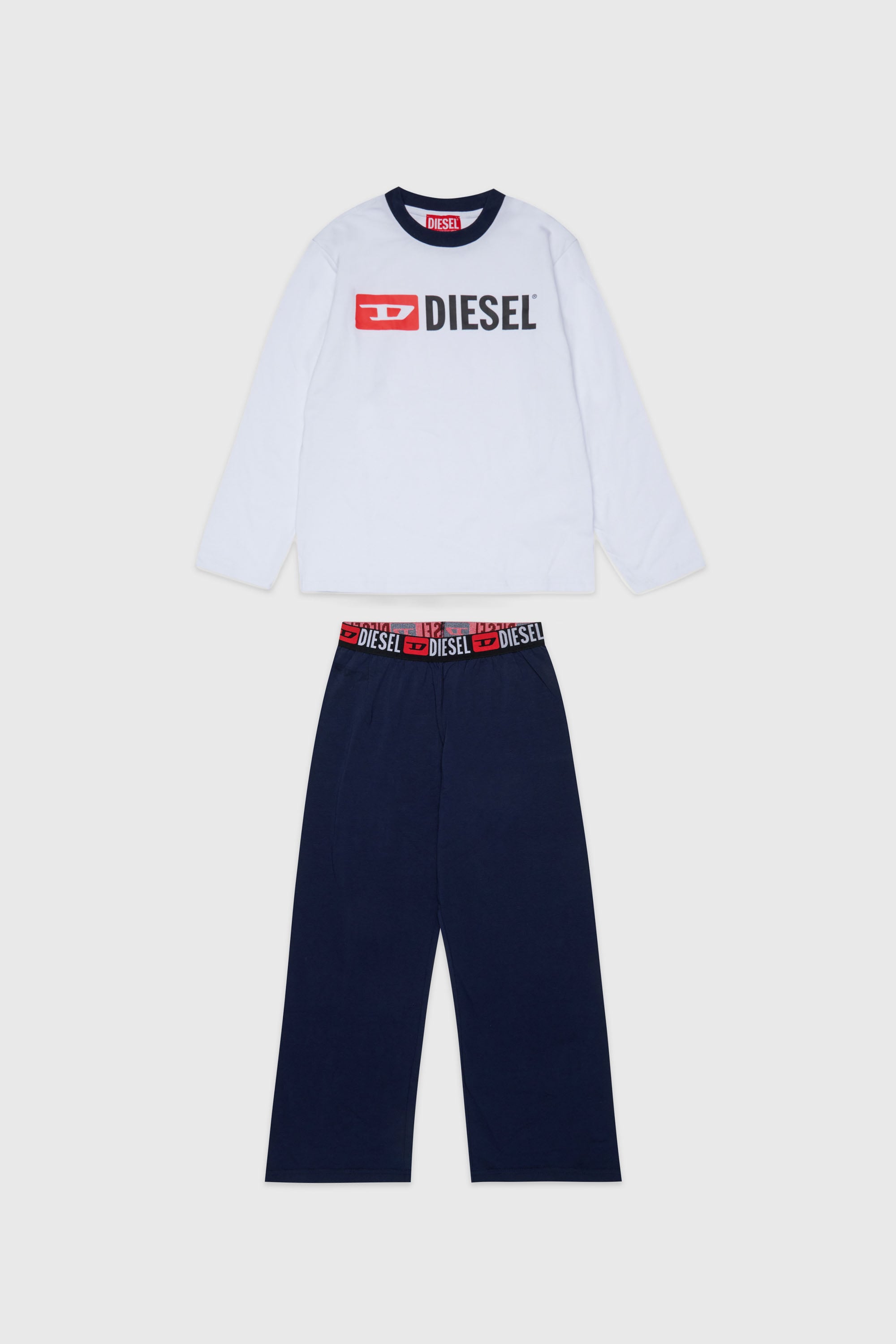 Diesel - UNIV, Male's パジャマ in ブルー/ホワイト - 1