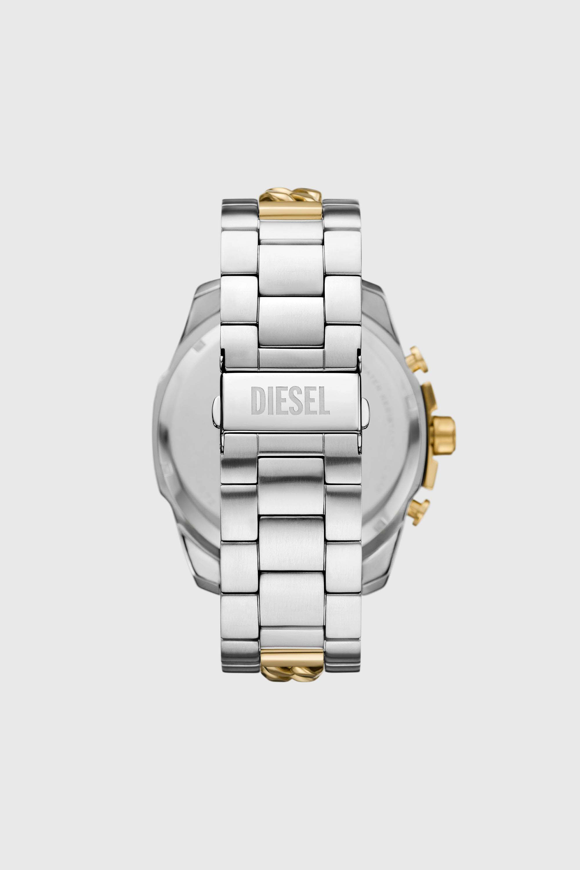 Diesel - DZ4672 WATCH, Male's Mega Chief Two-Tone Stainless Steel Watch in シルバー/ゴールド - 2