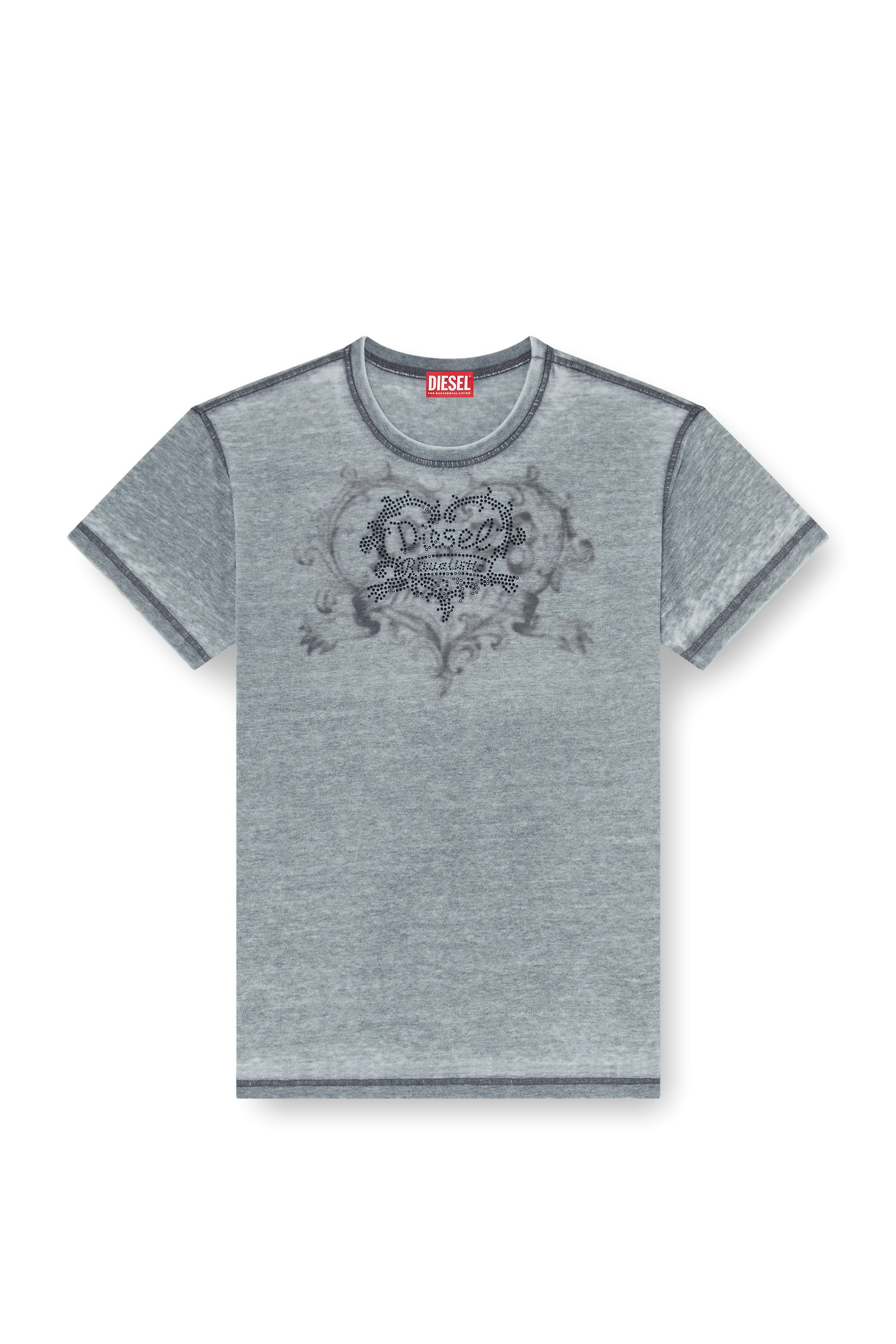 Diesel - T-NORMY-AA5, Female's Tシャツ in グレー - 4