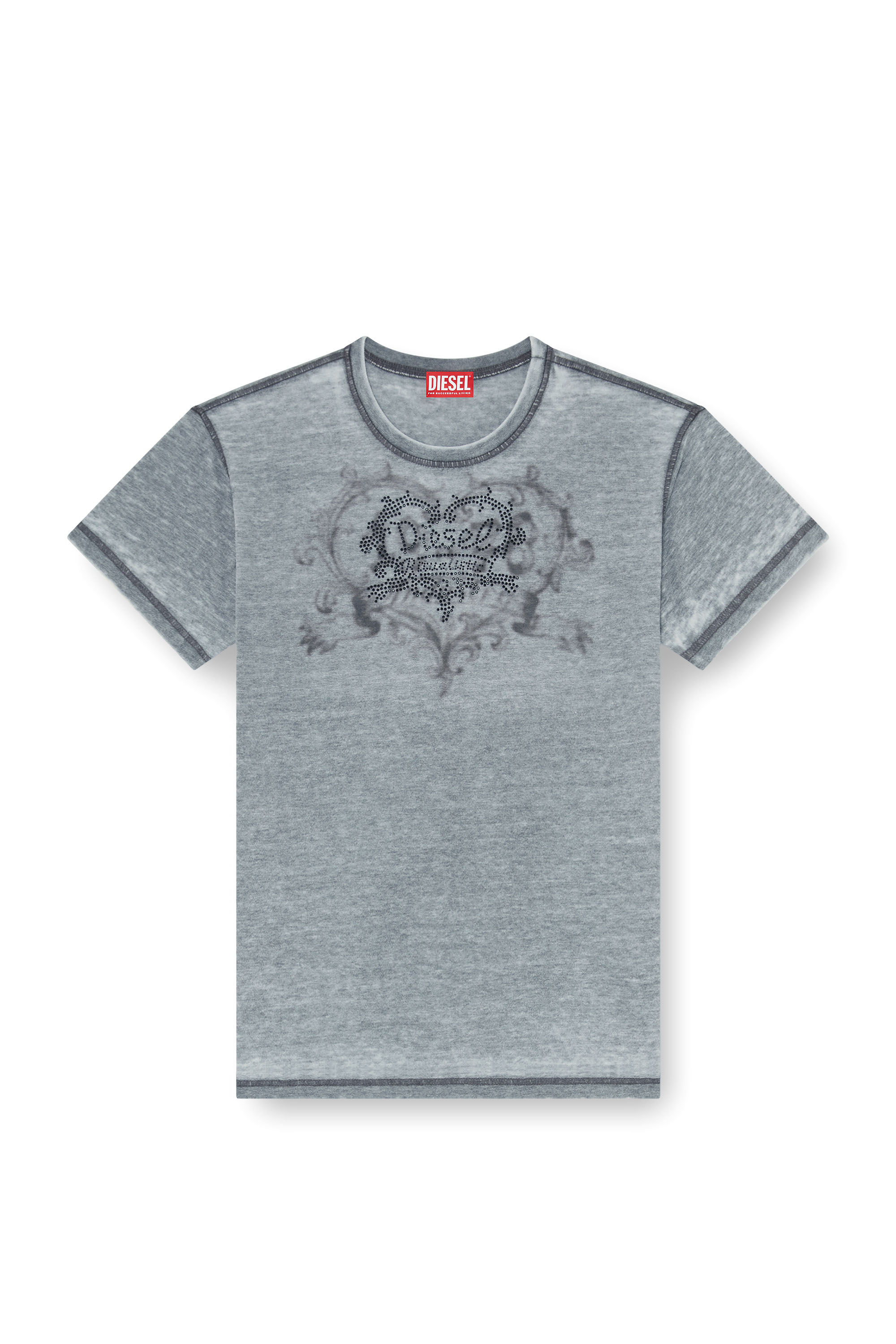 Diesel - T-NORMY-AA5, Female's Tシャツ in グレー - 2