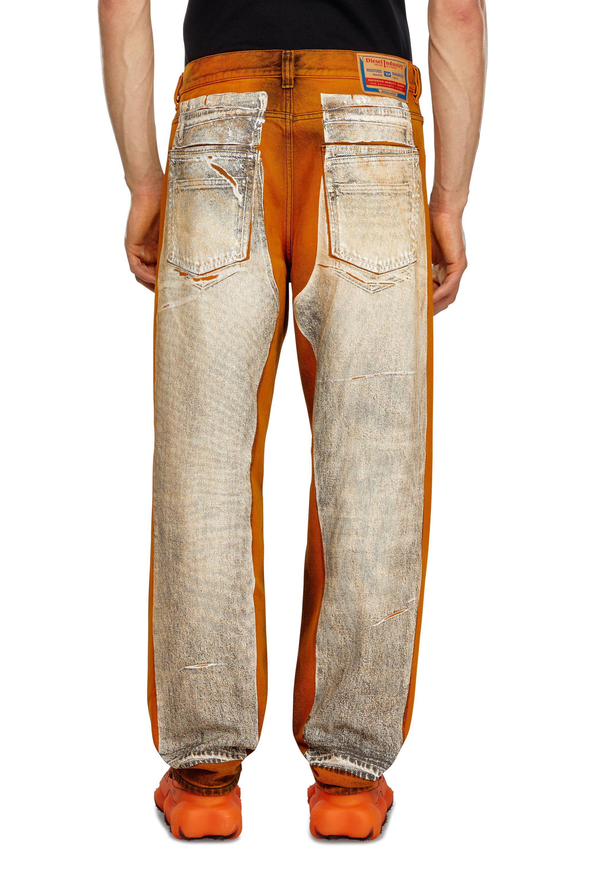 Diesel - Straight Jeans 2010 D-Macs 007U8, ブラック/オレンジ - Image 4