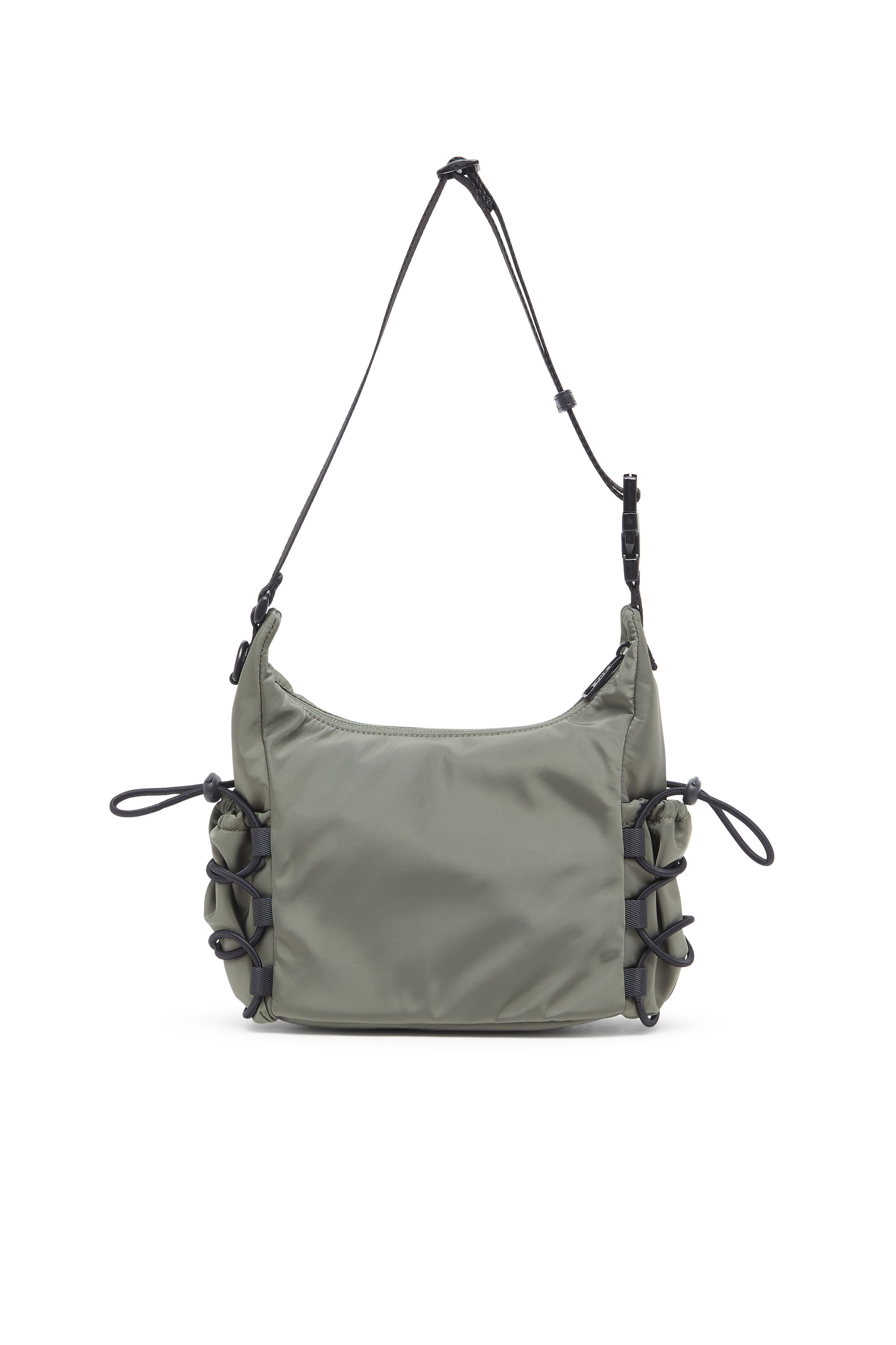 Diesel - TECH-D CROSSBODY X, Unisex's TECH-D - Bag with reflective Oval D embroidery in オリーブグリーン - 3