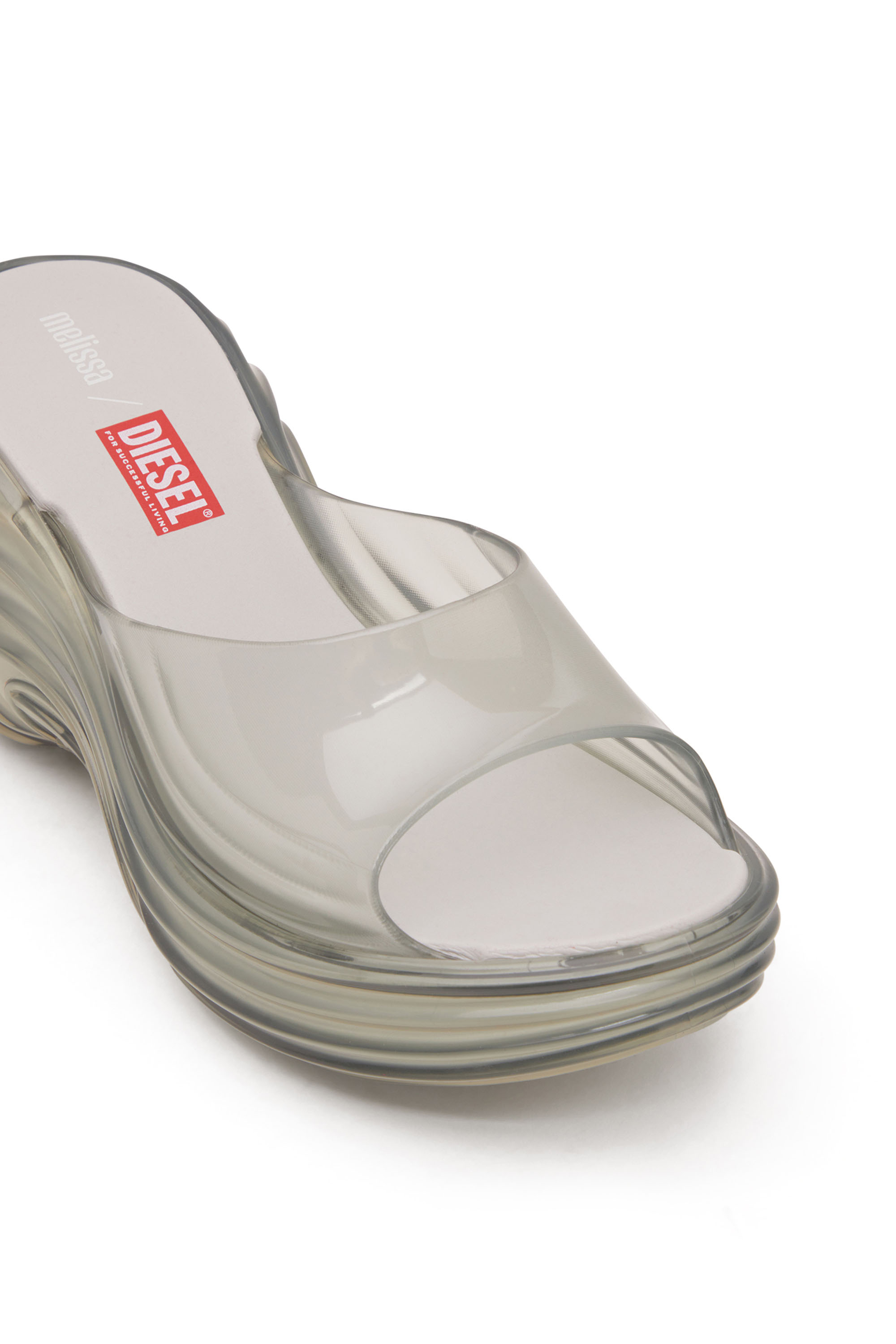Diesel - MELISSA QUANTUM PLATFORM, Female's Platform mule in Melflex® in ライトグレー - 7