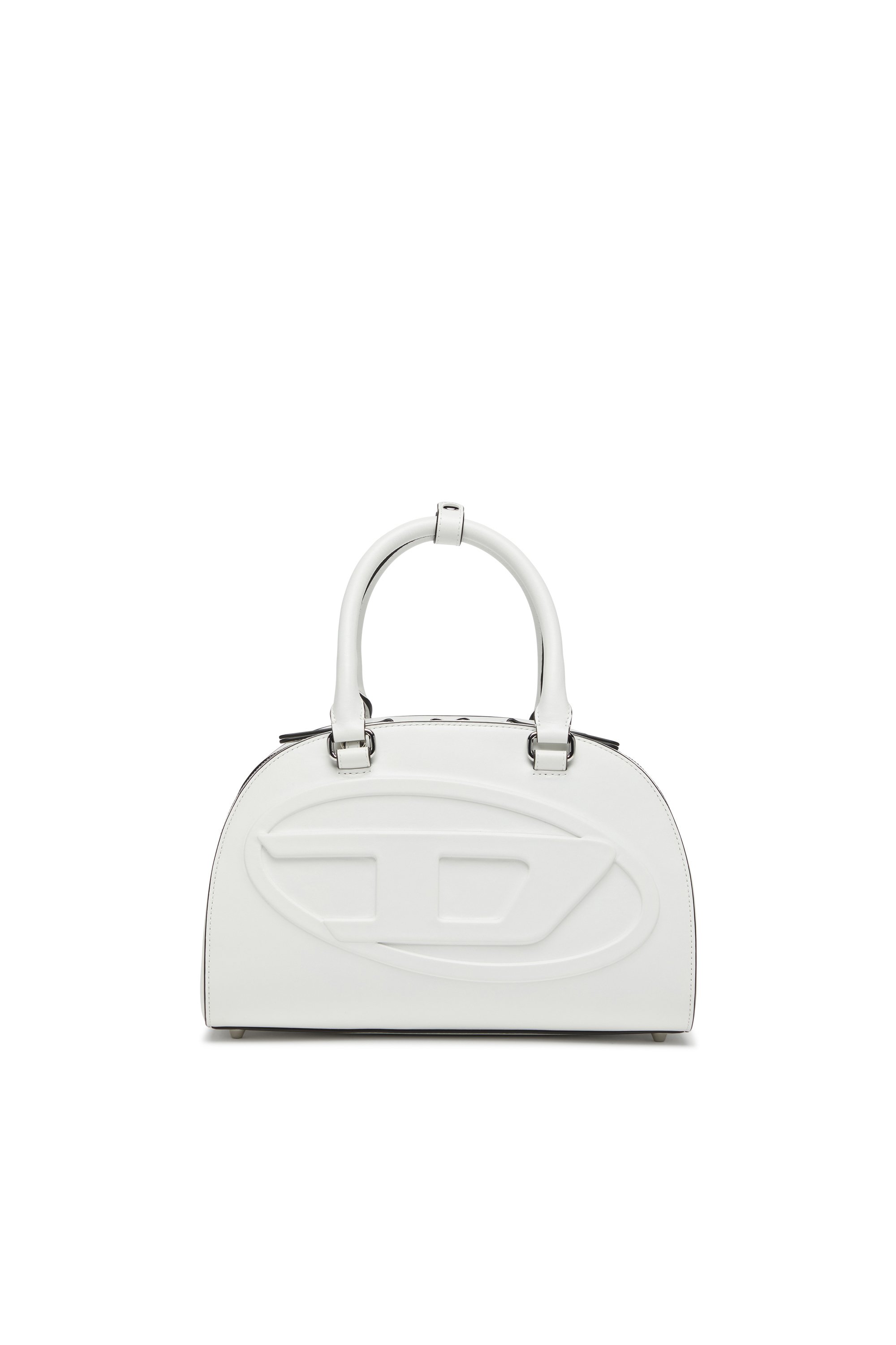 Diesel - 1DR DOME TOP HANDLE, Female's Leather bowling bag in ホワイト - 1
