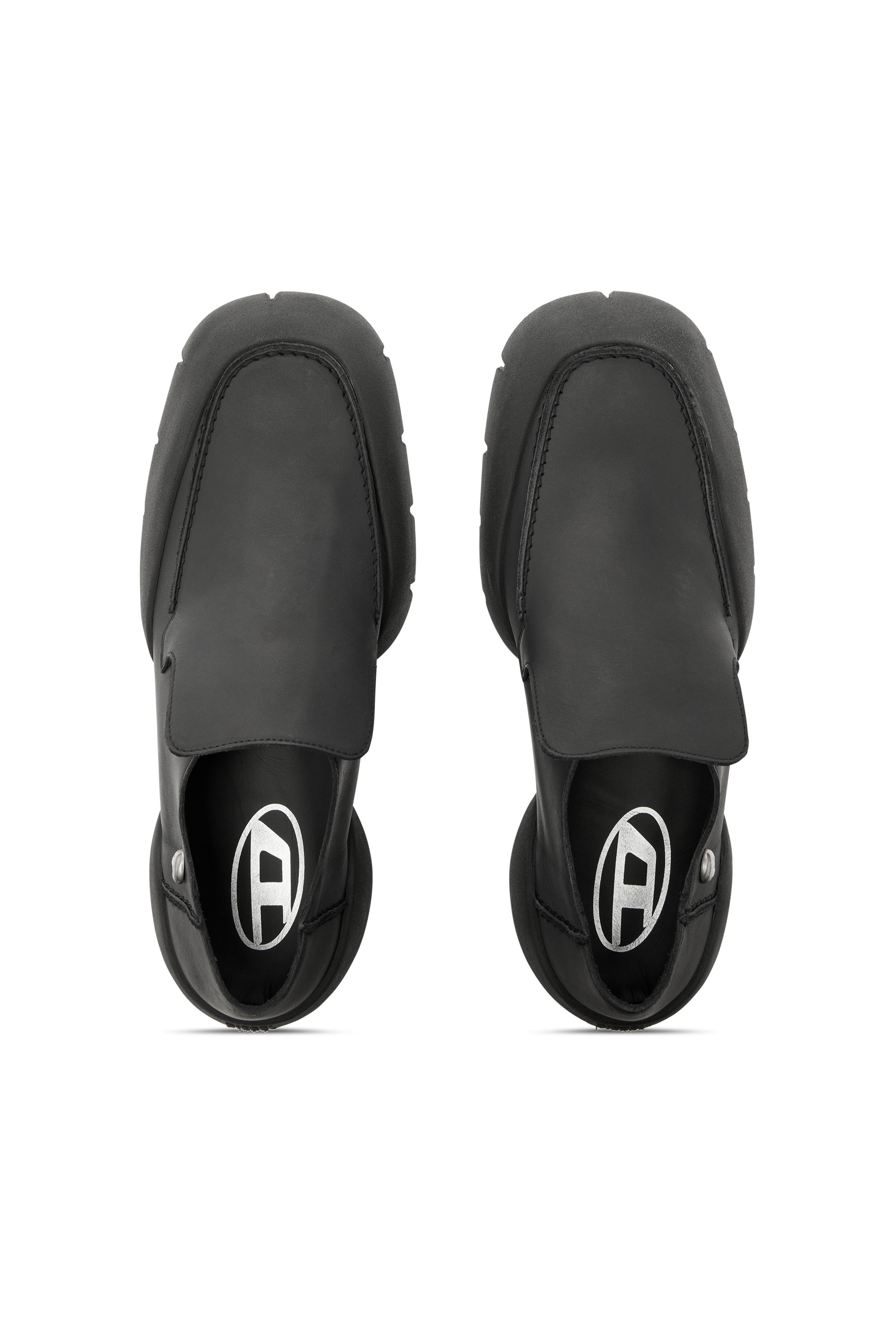 Diesel - D-MATHIEU SC, Male's D-Mathieu-Brushed leather loafer with rubber sole in ブラック - 5