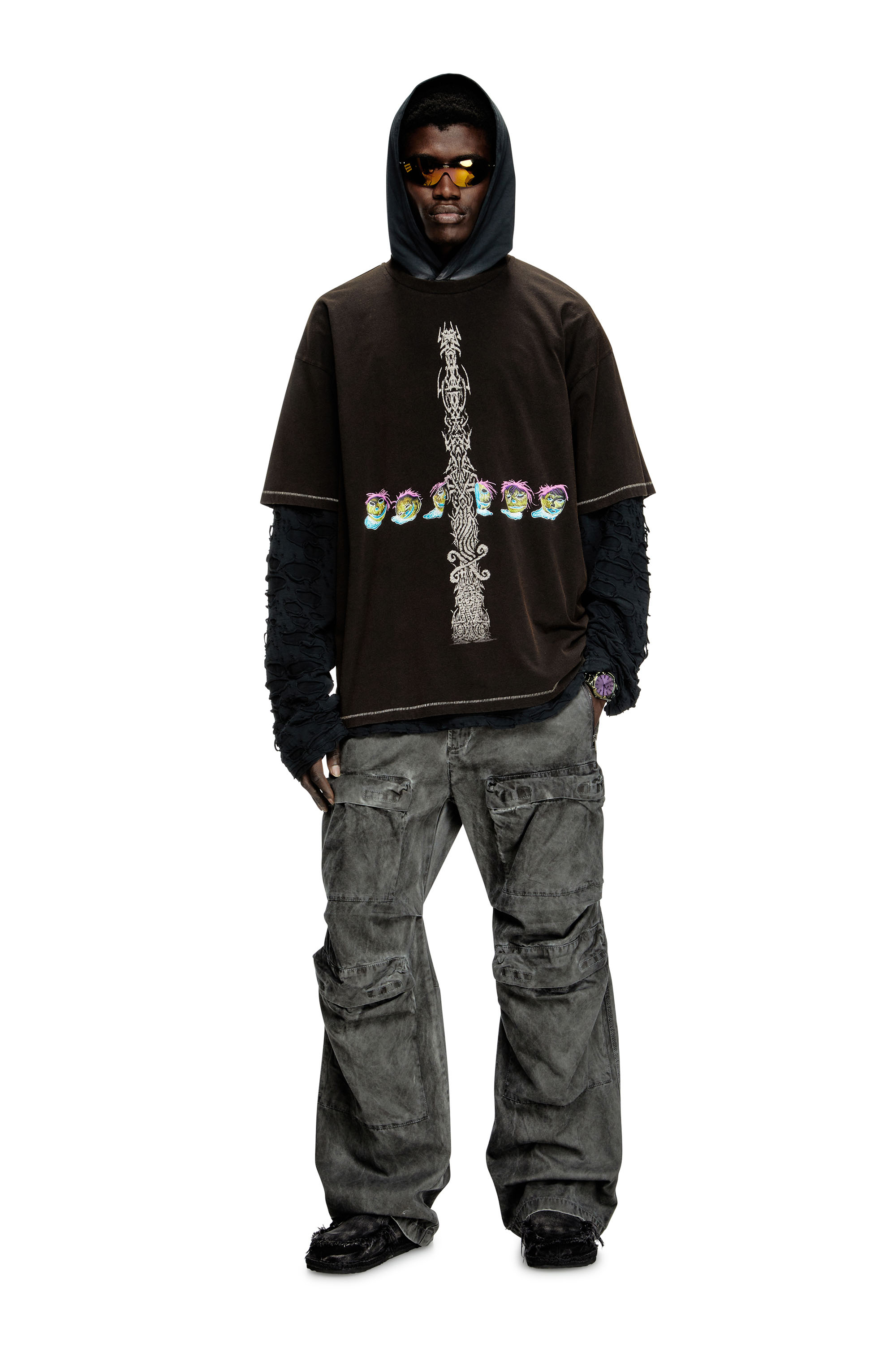 Diesel - T-BOXT-R4, Male's Tシャツ in ブラック - 1