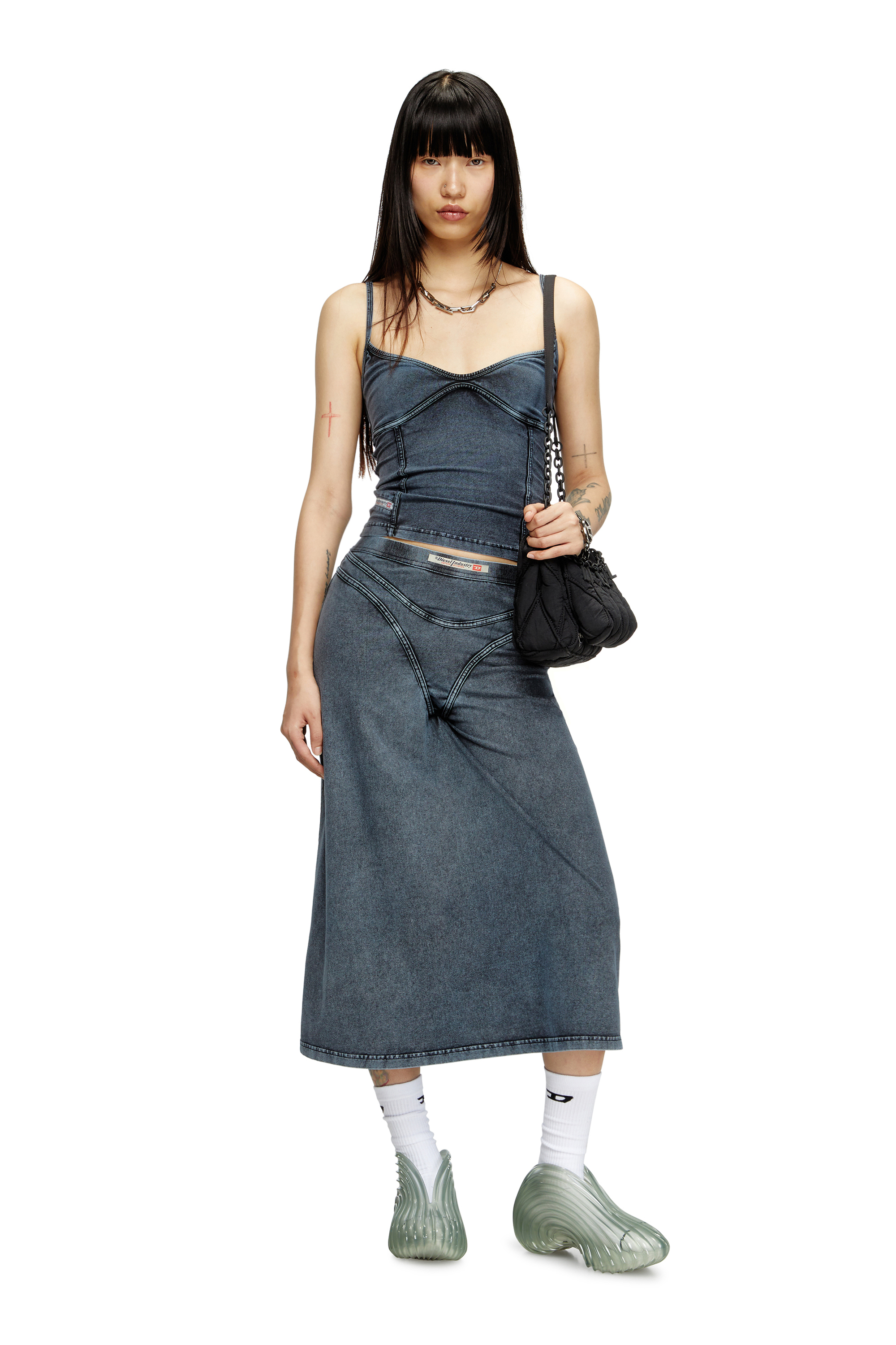 Diesel - MELISSA QUANTUM SNEAKERS X, Unisex's Slip-on sneaker in Melflex&reg; in ライトグレー - 1