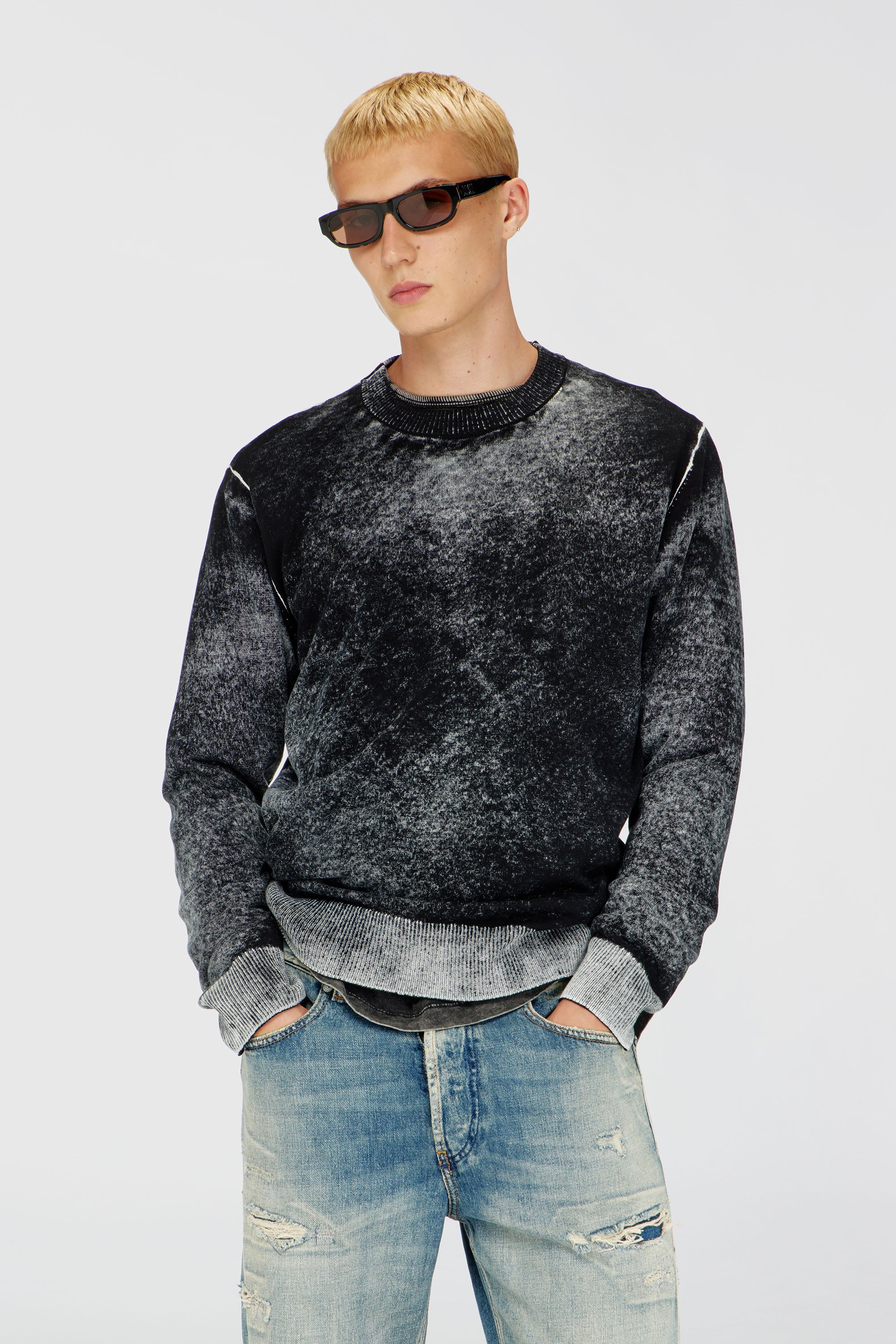 Diesel - K-LAURENT, Male's プルオーバーニット in ブラック - 1