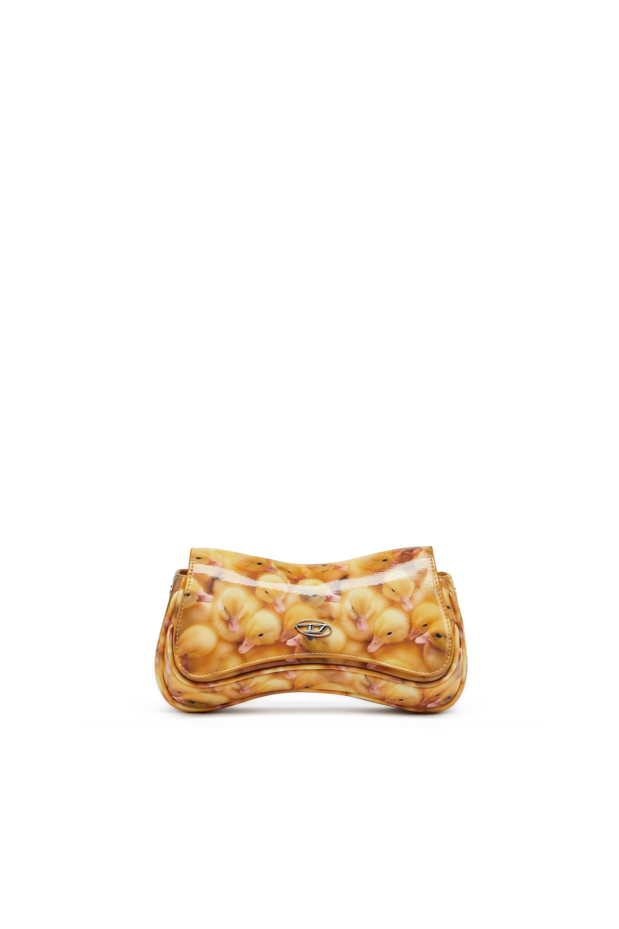 Diesel - PLAY CLUTCH, Female's Play-Glossy clutch with print in イエロー - 1