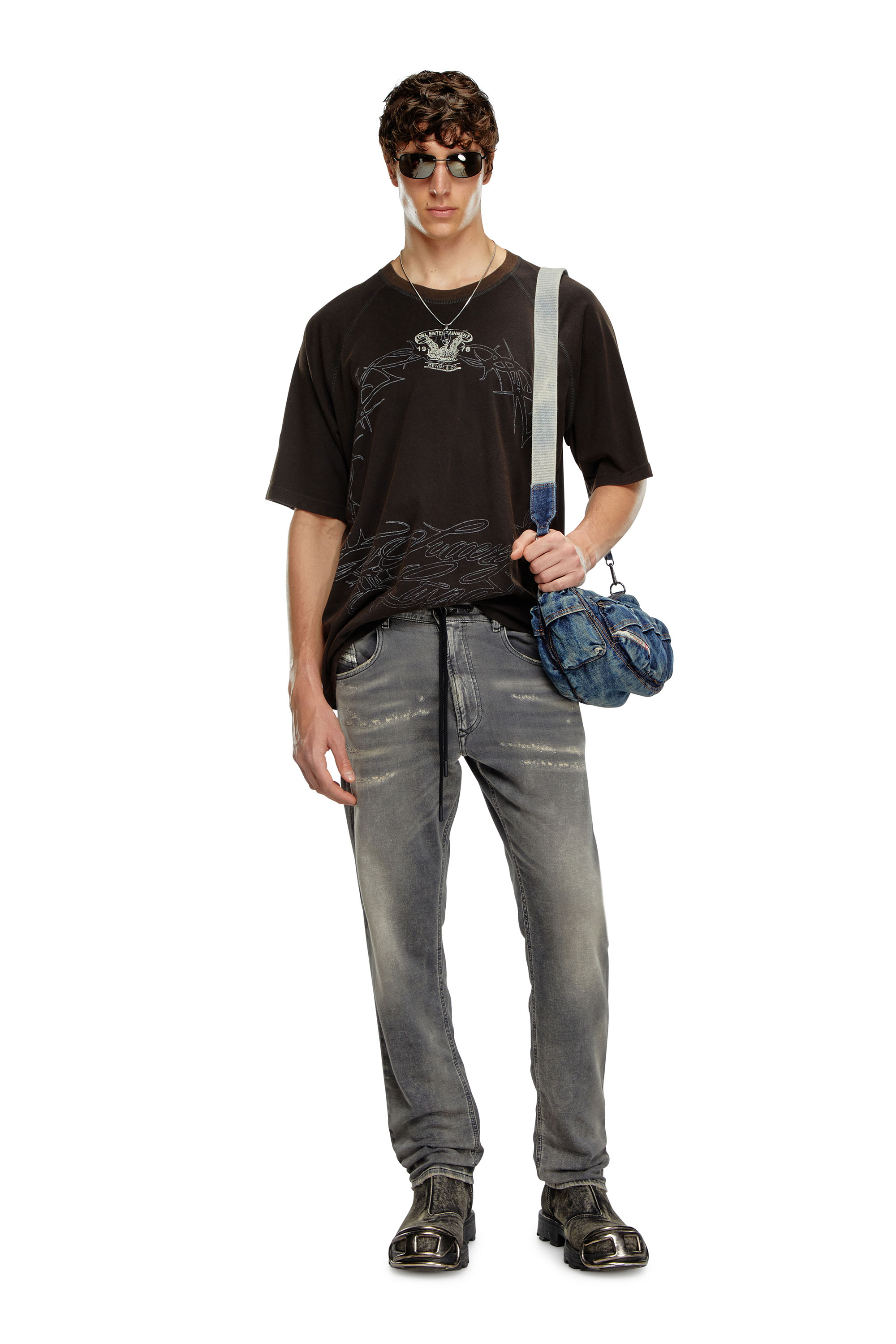 Diesel - Male's Regular 2030 D-Krooley Joggjeans® 068LQ, グレー - 2