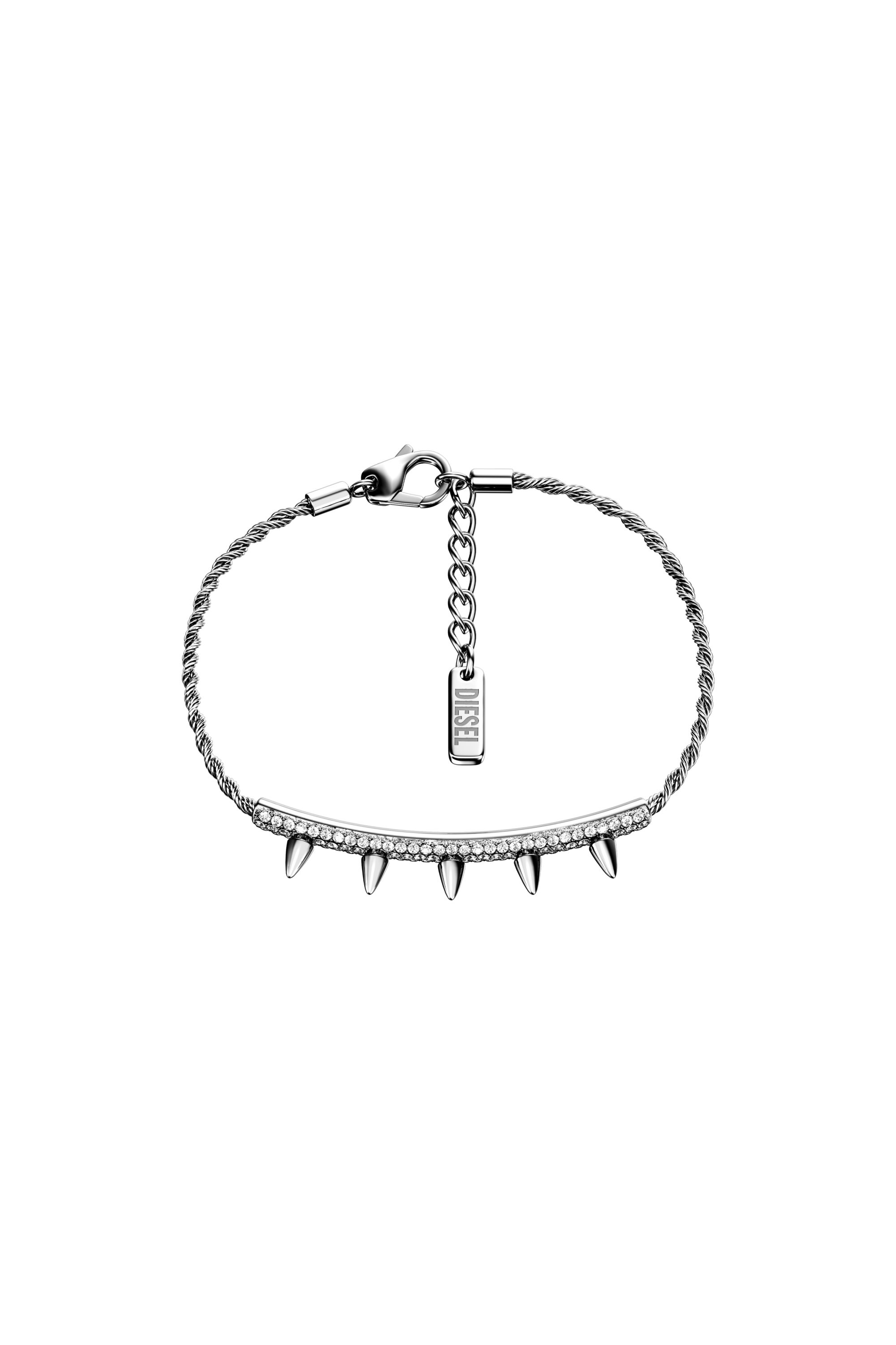 Diesel - DX1725040, Unisex's Stainless Steel ID Bracelet in シルバー - 1
