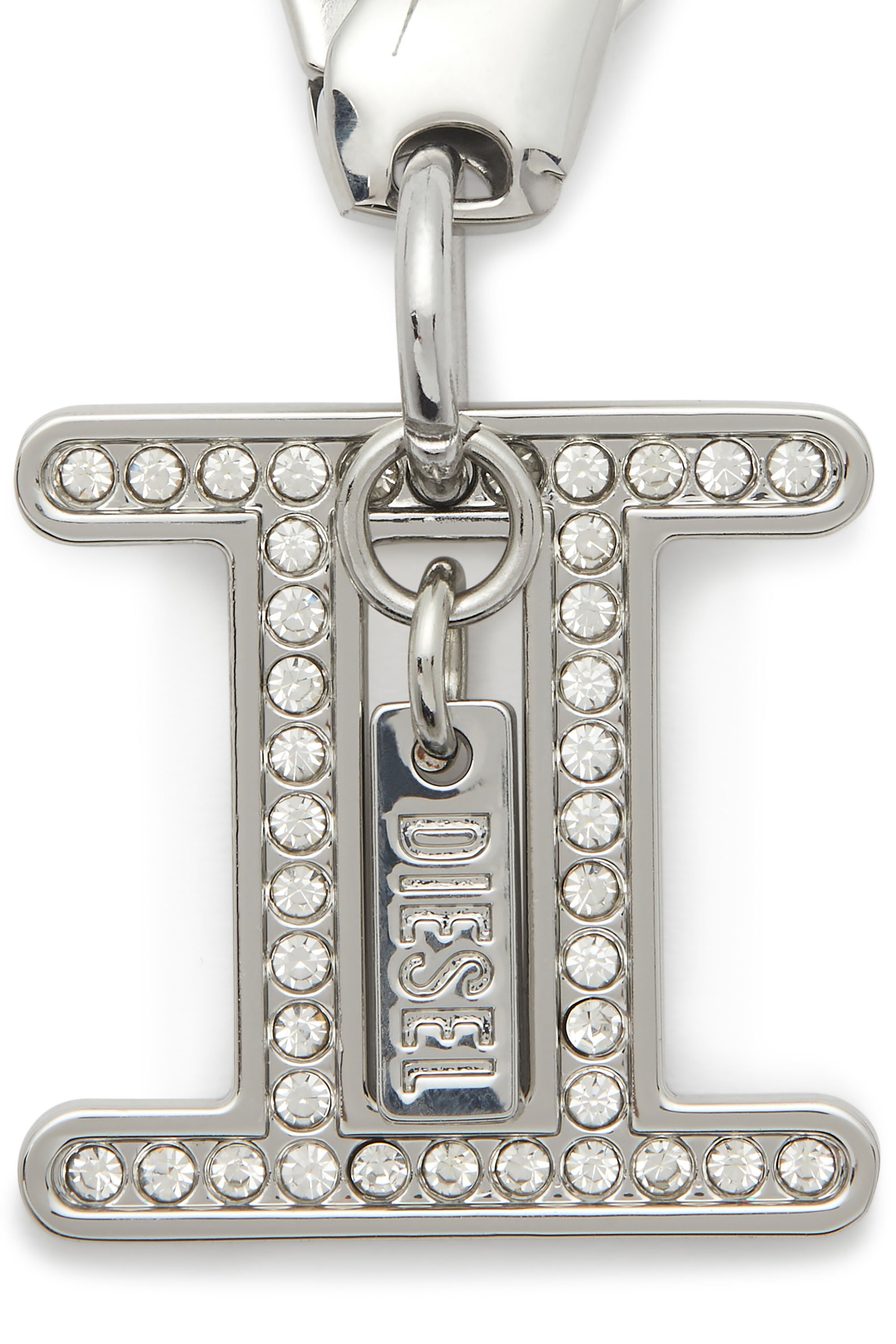 Diesel - CHARM GEMINI, Unisex's Metal Gemini charm with rhinestones in シルバー - 3