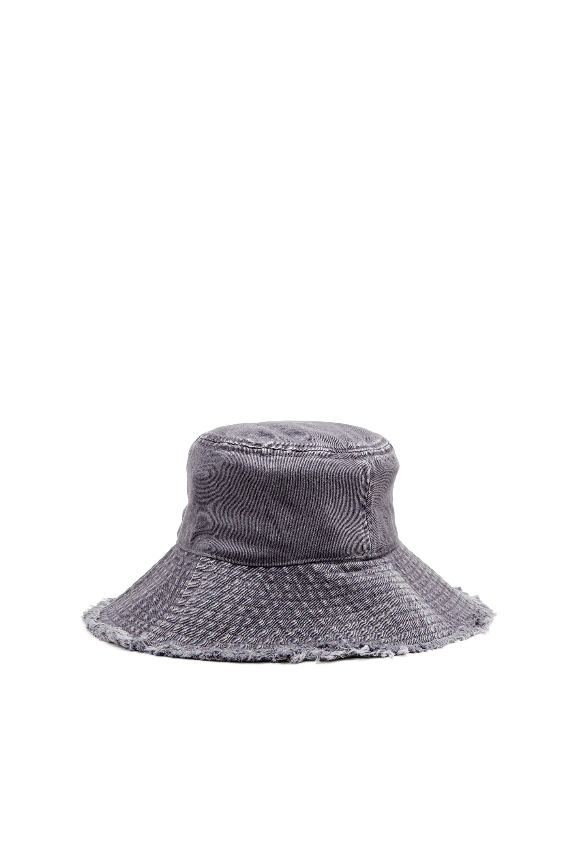 Diesel - C-BUCKET-UTLT, Female's Bucket hat with cut-out embroidered logo in グレー - 2