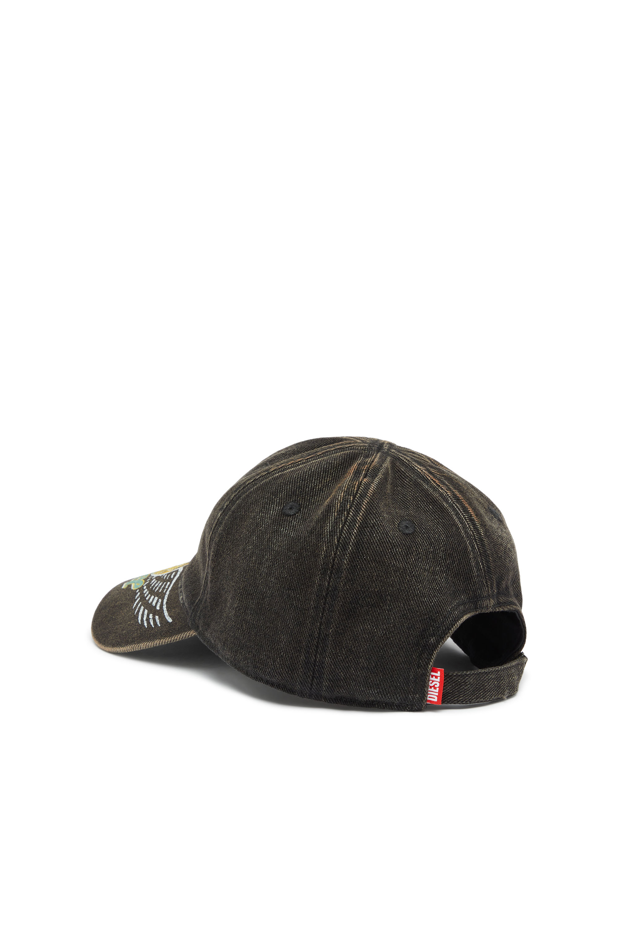 Diesel - C-ZANZY, Male's Baseball cap in treated denim in ブラック - 2